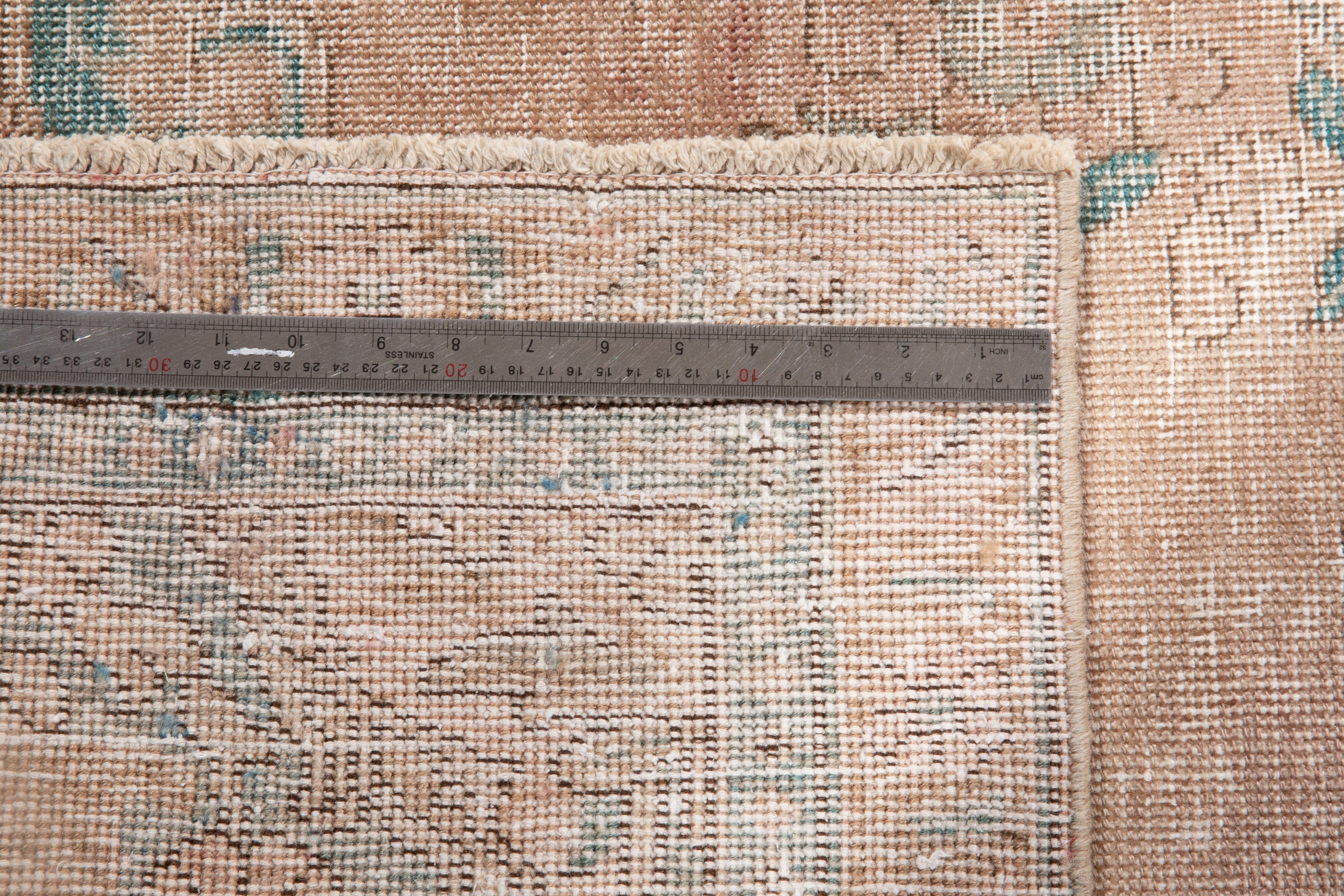 Hand-Knotted Vintage Large Wool Area Rug Faded – 10' 5" x 7' 5" (317 x 226 cm) - Yasi & Fara