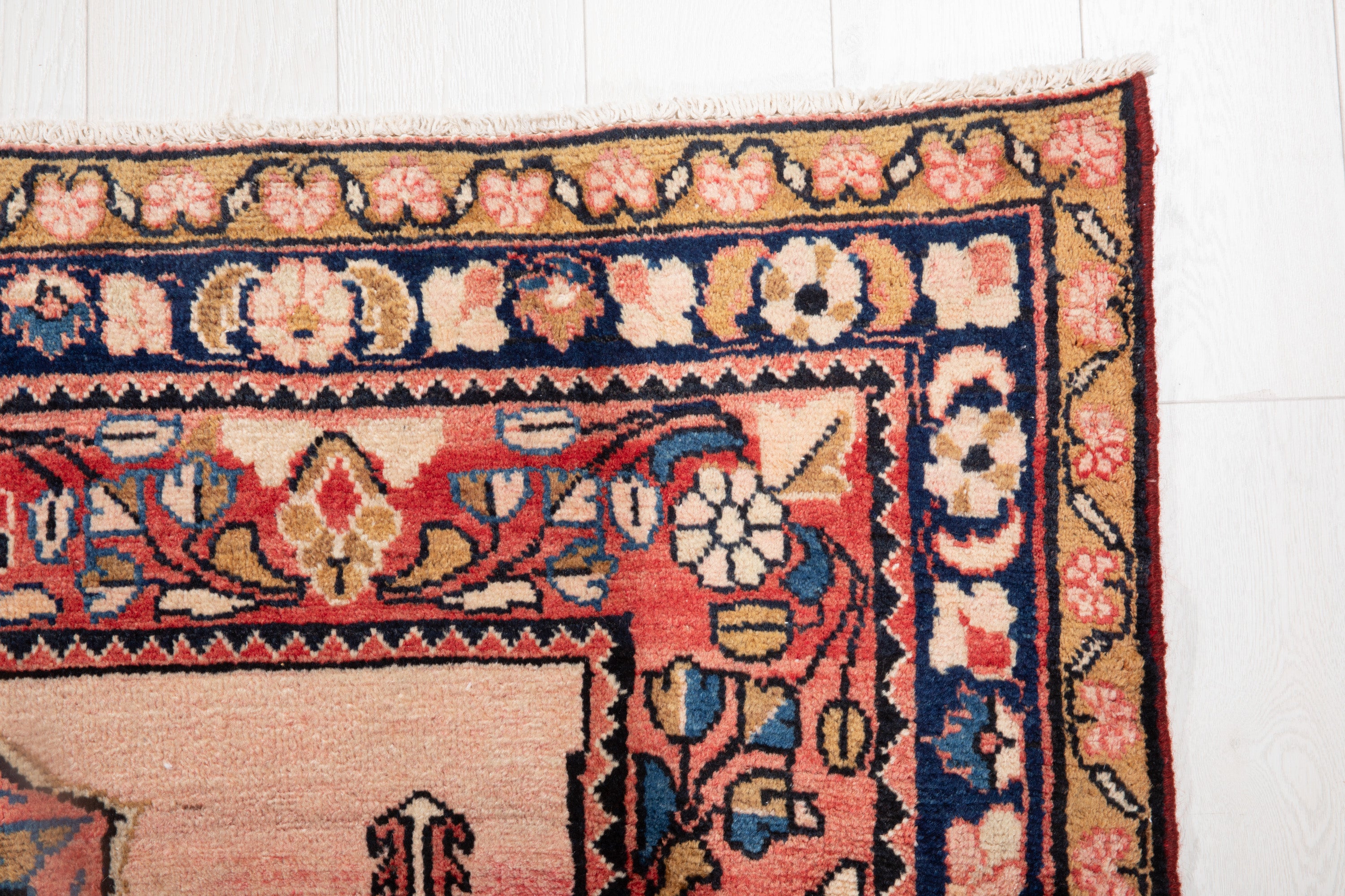 Hand-Knotted Vintage Wool Large Area Rug – 10' 8" x 7' 3" (325 x 221 cm) - Yasi & Fara