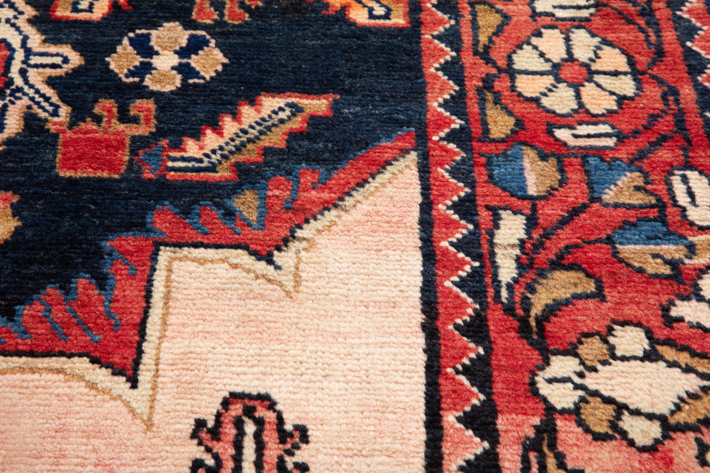 Hand-Knotted Vintage Wool Large Area Rug – 10' 8" x 7' 3" (325 x 221 cm) - Yasi & Fara