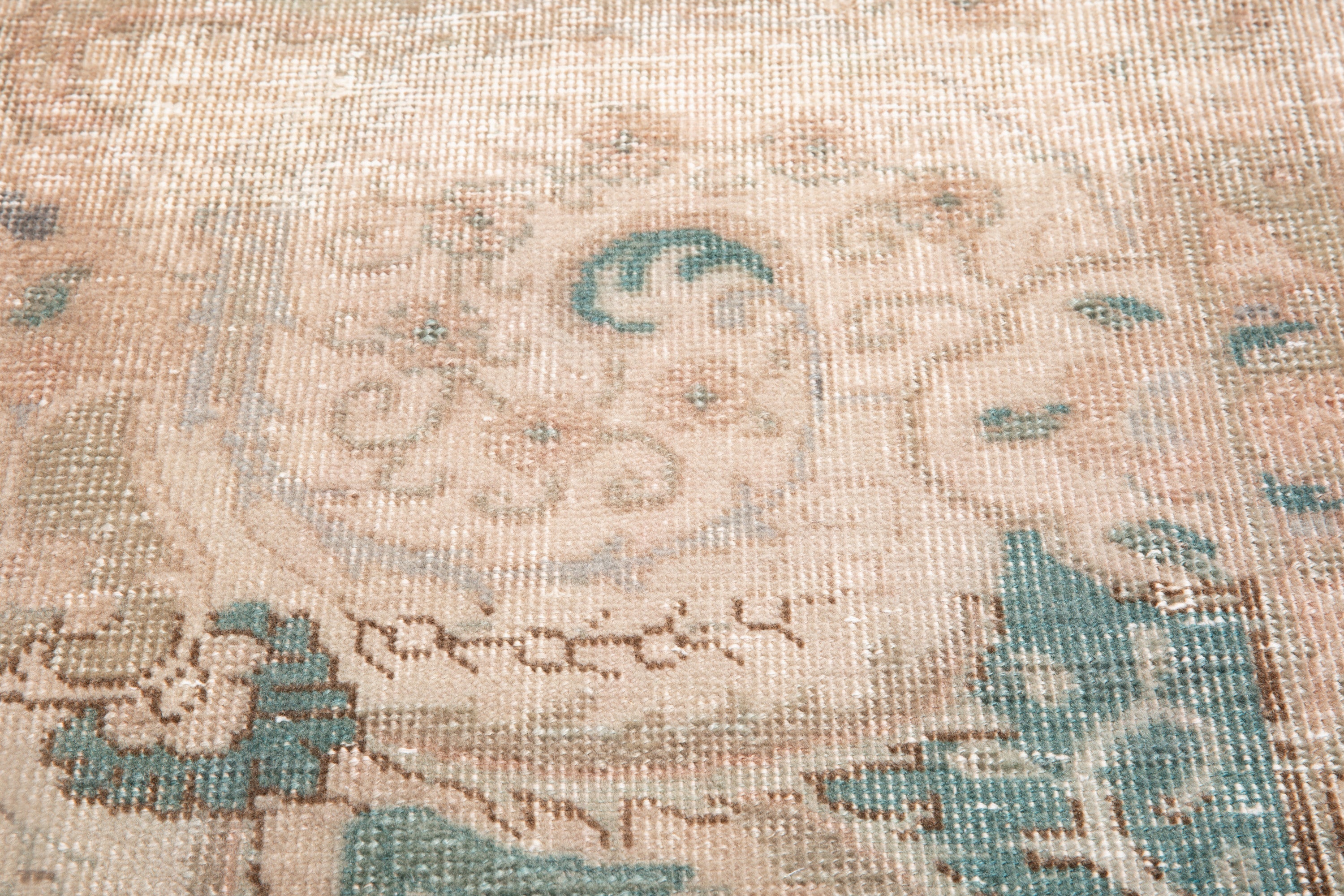 Hand-Knotted Vintage Large Wool Area Rug Faded – 11' 2" x 8' 4" (342 x 254 cm) - Yasi & Fara