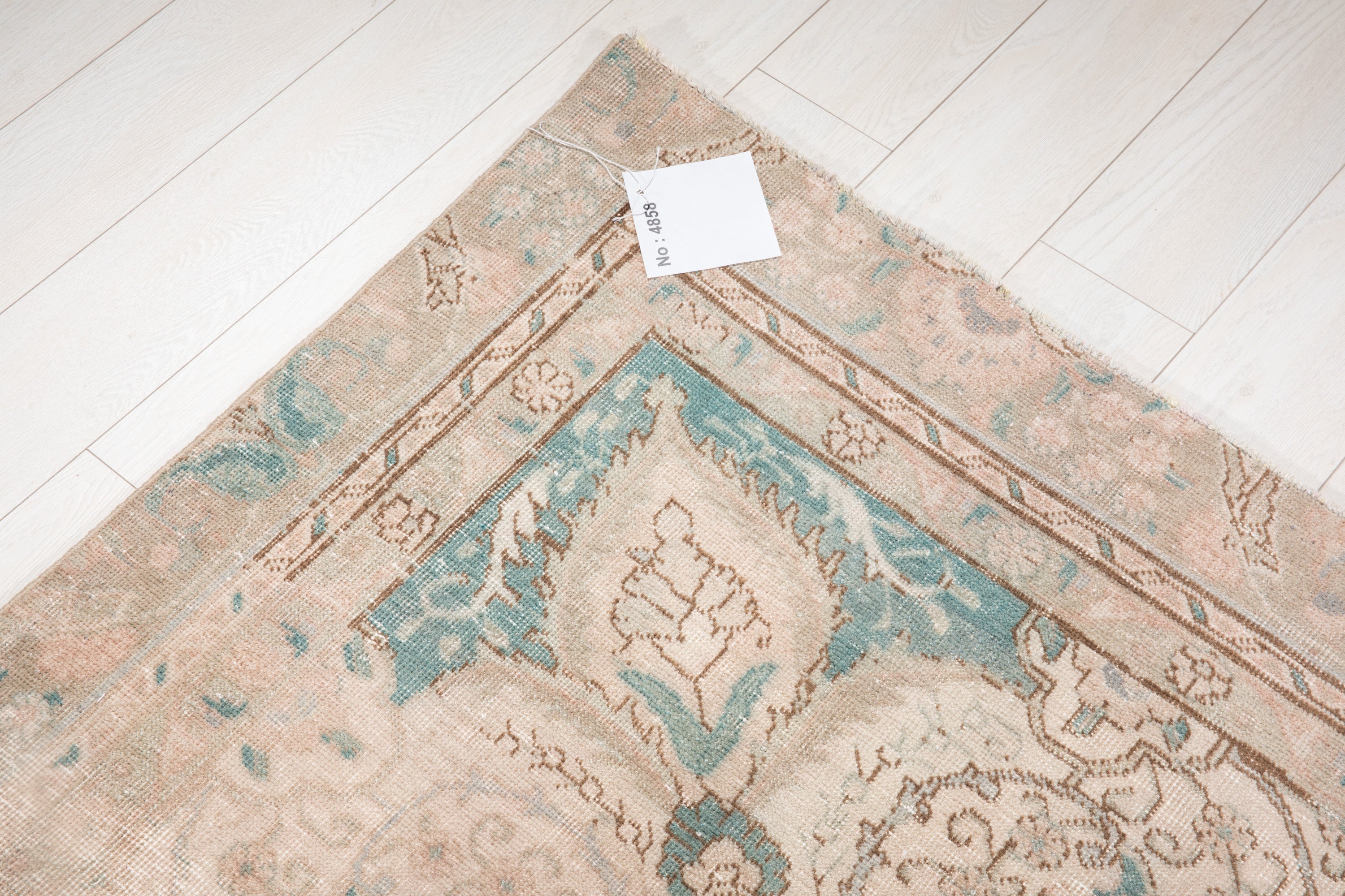 Hand-Knotted Vintage Large Wool Area Rug Faded – 11' 2" x 8' 4" (342 x 254 cm) - Yasi & Fara