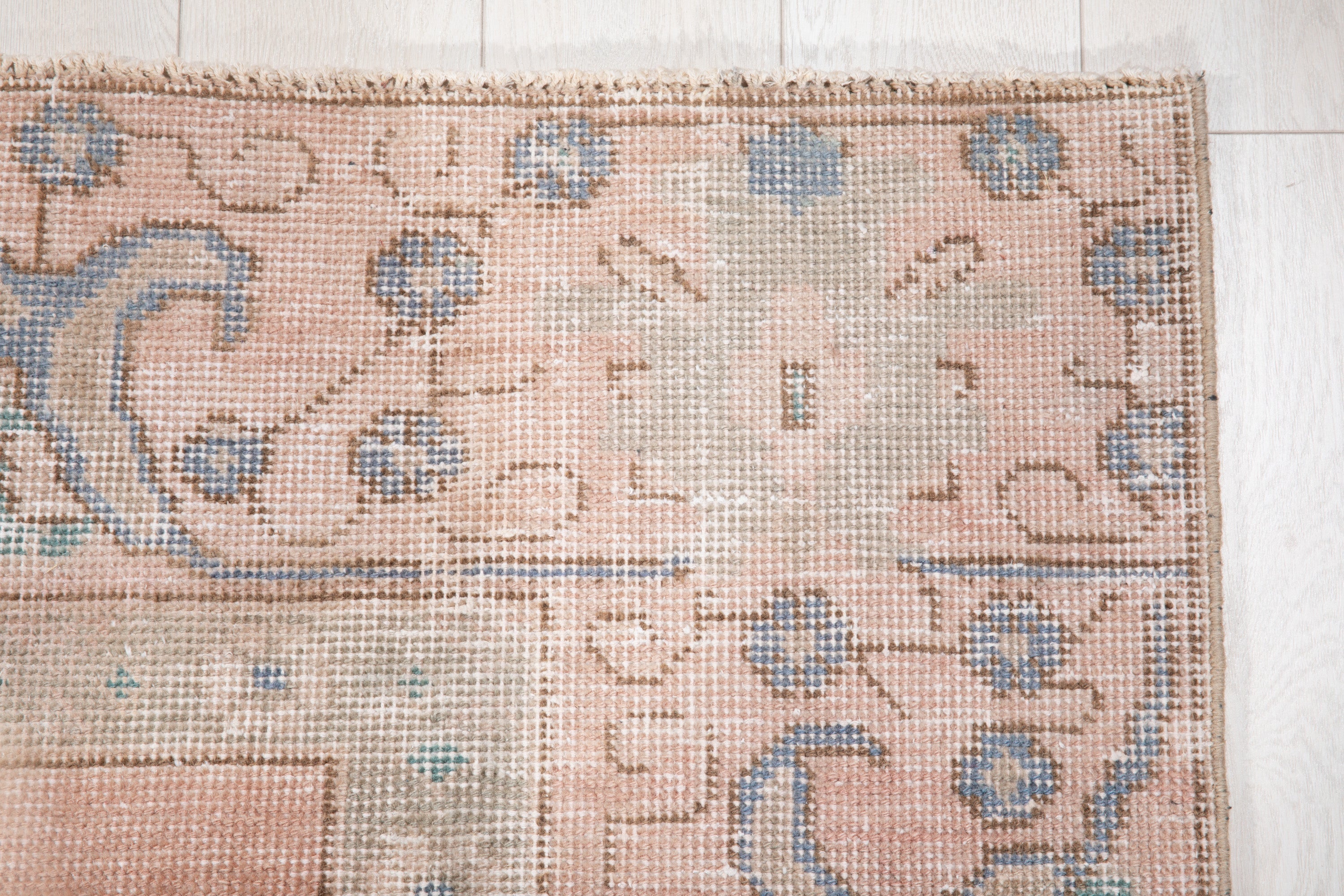 Hand-Knotted Vintage Large Wool Area Rug Faded – 12' 2" x 9' (370 x 274 cm) - Yasi & Fara