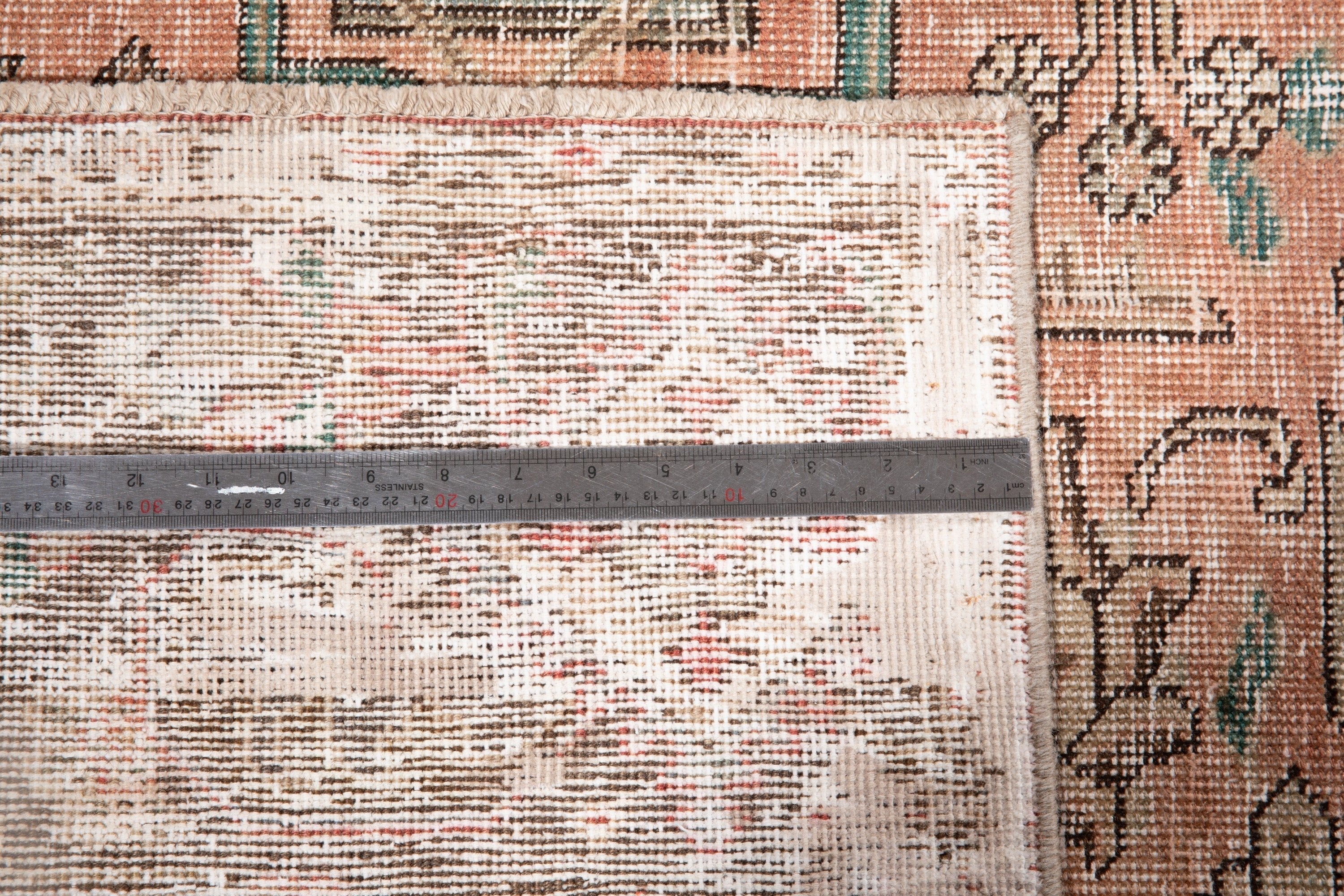 Hand-Knotted Vintage Large Wool Area Rug Faded – 12' 5" x 9' 3" (378 x 283 cm) - Yasi & Fara
