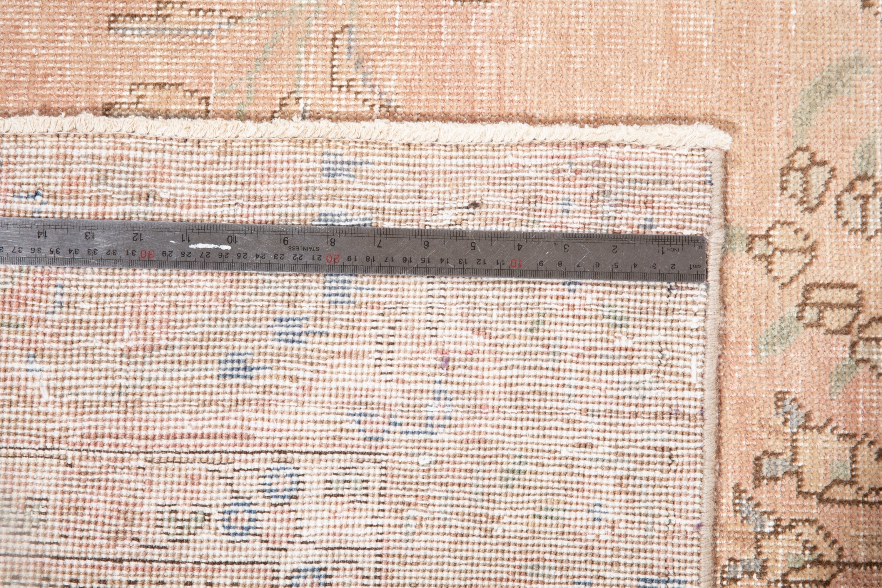 Hand-Knotted Vintage Large Wool Area Rug Faded – 11' 9" x 8' 11" (359 x 273 cm) - Yasi & Fara