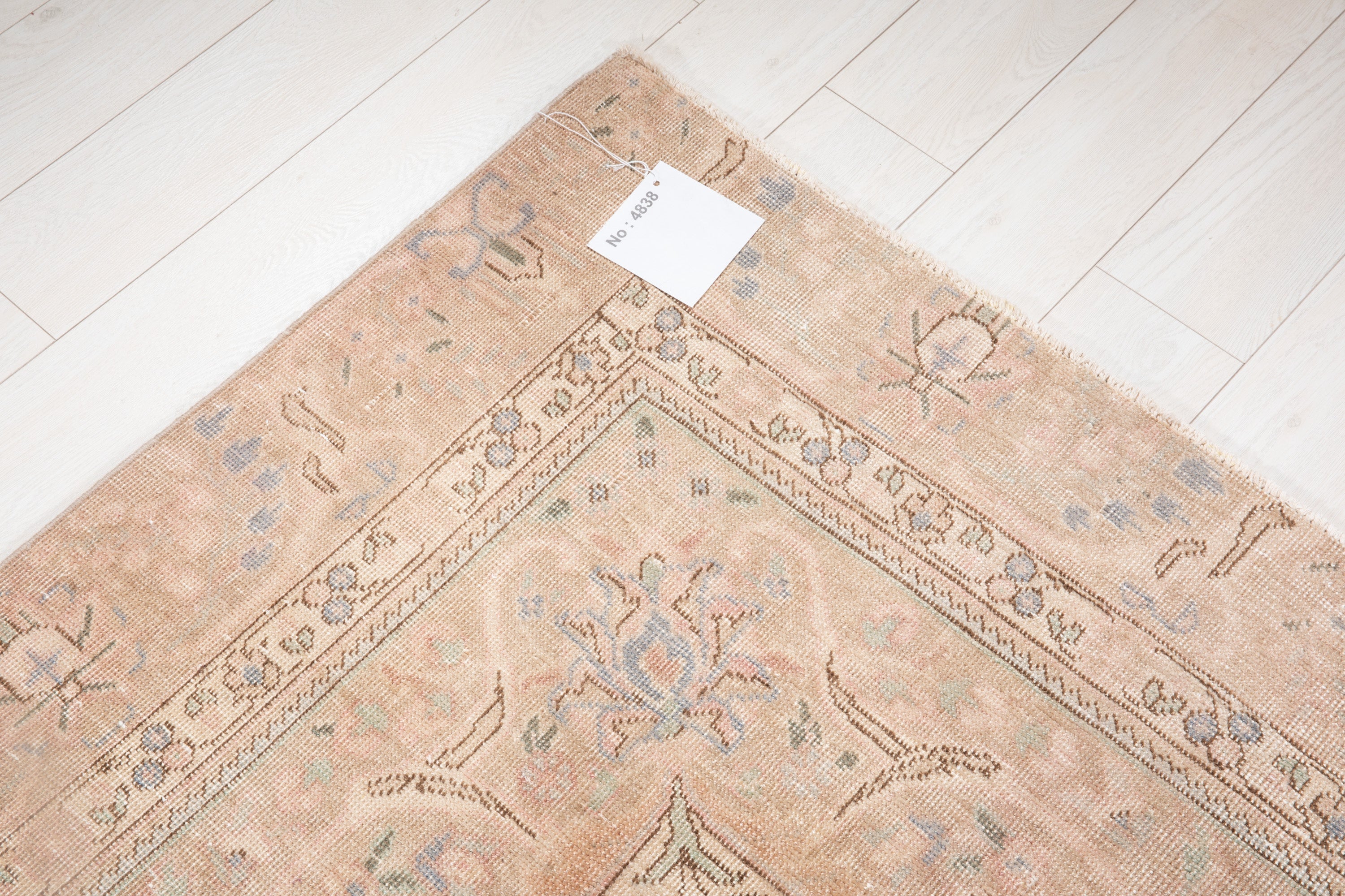 Hand-Knotted Vintage Large Wool Area Rug Faded – 11' 9" x 8' 11" (359 x 273 cm) - Yasi & Fara