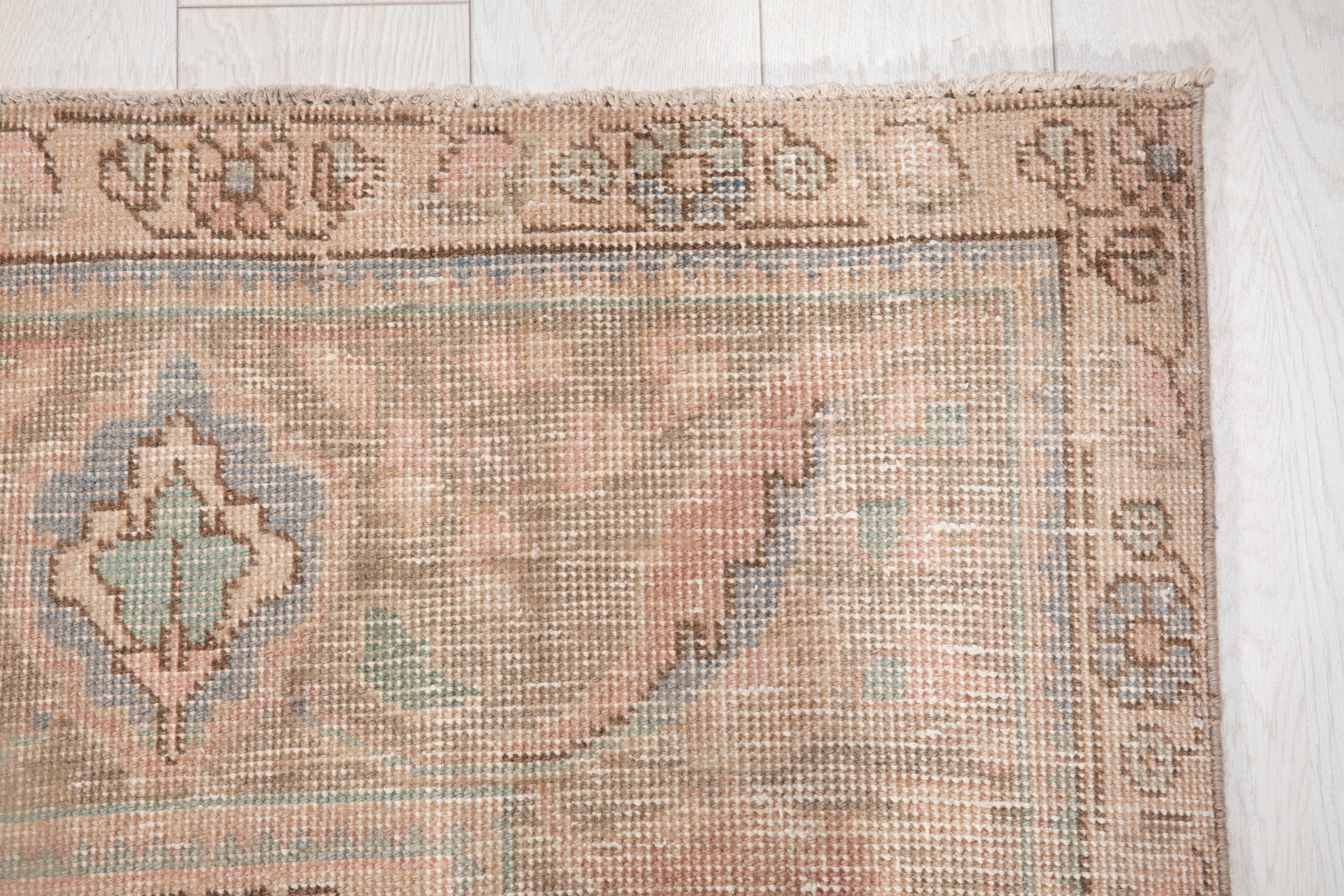 Hand-Knotted Vintage Large Wool Area Rug Faded – 12' 6" x 9' 7" (380 x 293 cm) - Yasi & Fara