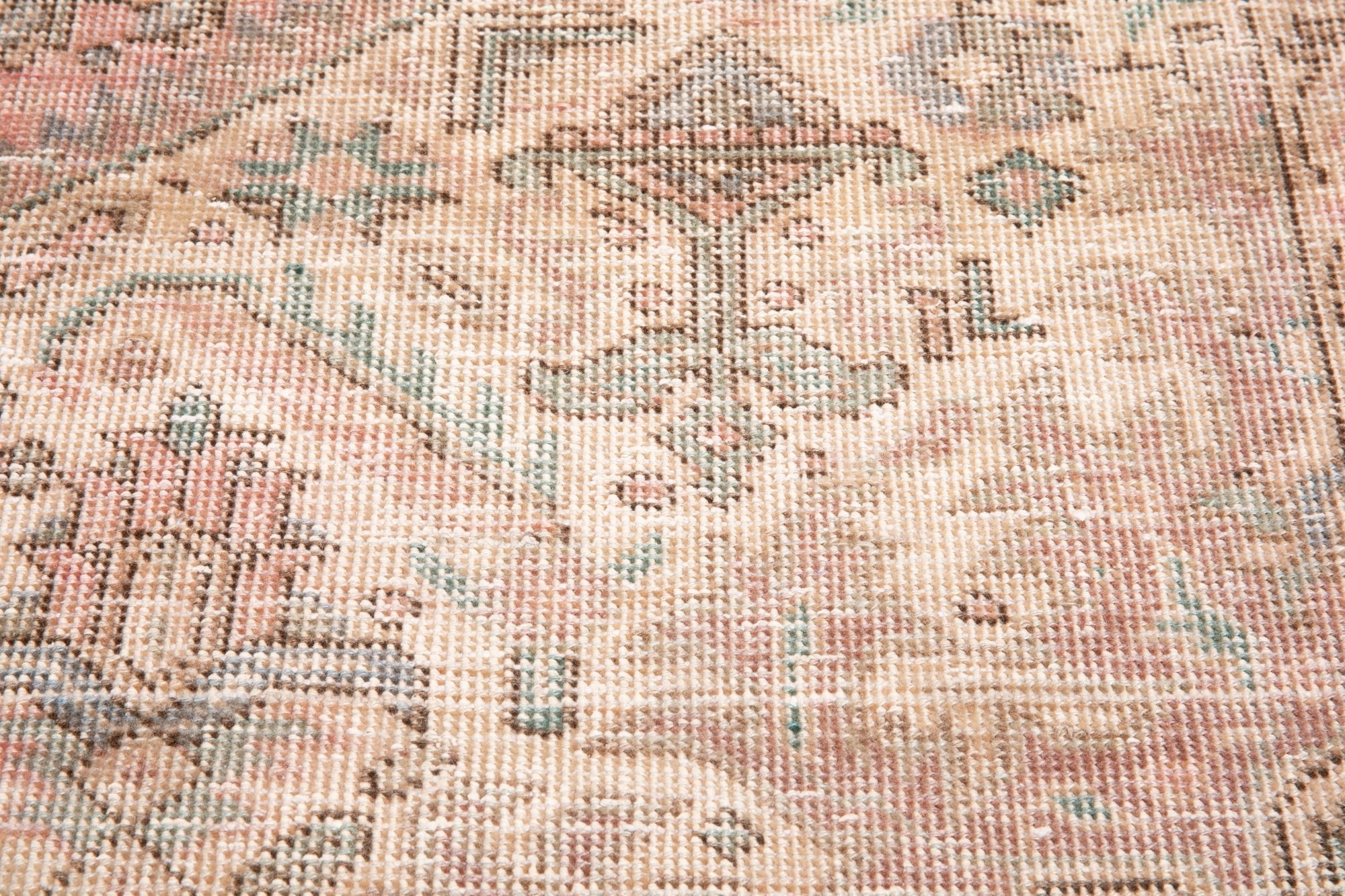 Hand-Knotted Vintage Large Wool Area Rug Faded – 12' 9" x 9' 10" (389 x 300 cm) - Yasi & Fara