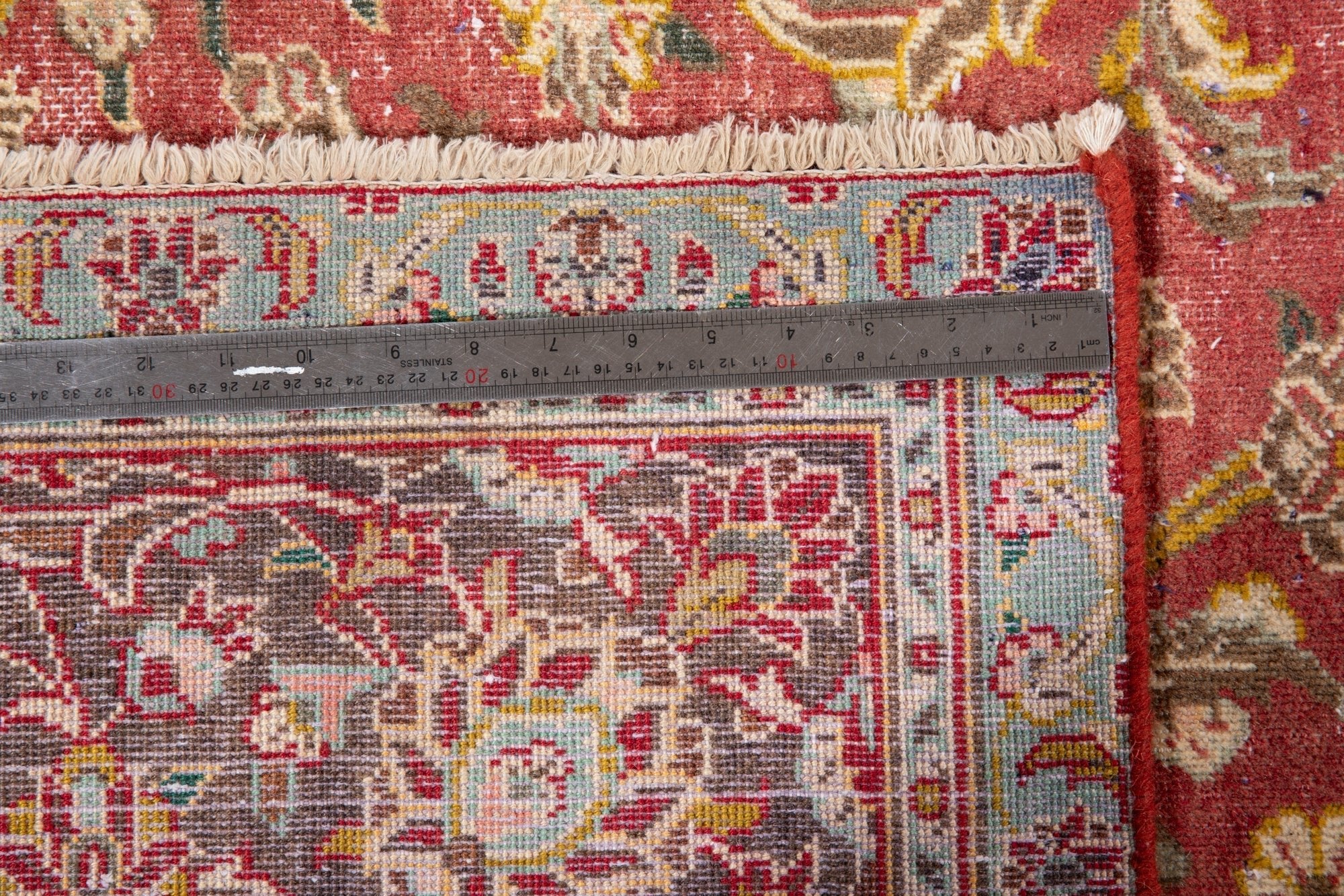 Hand-Knotted Vintage Large Wool Area Rug Faded – 10' 9" x 7' 10" (329 x 240 cm) - Yasi & Fara