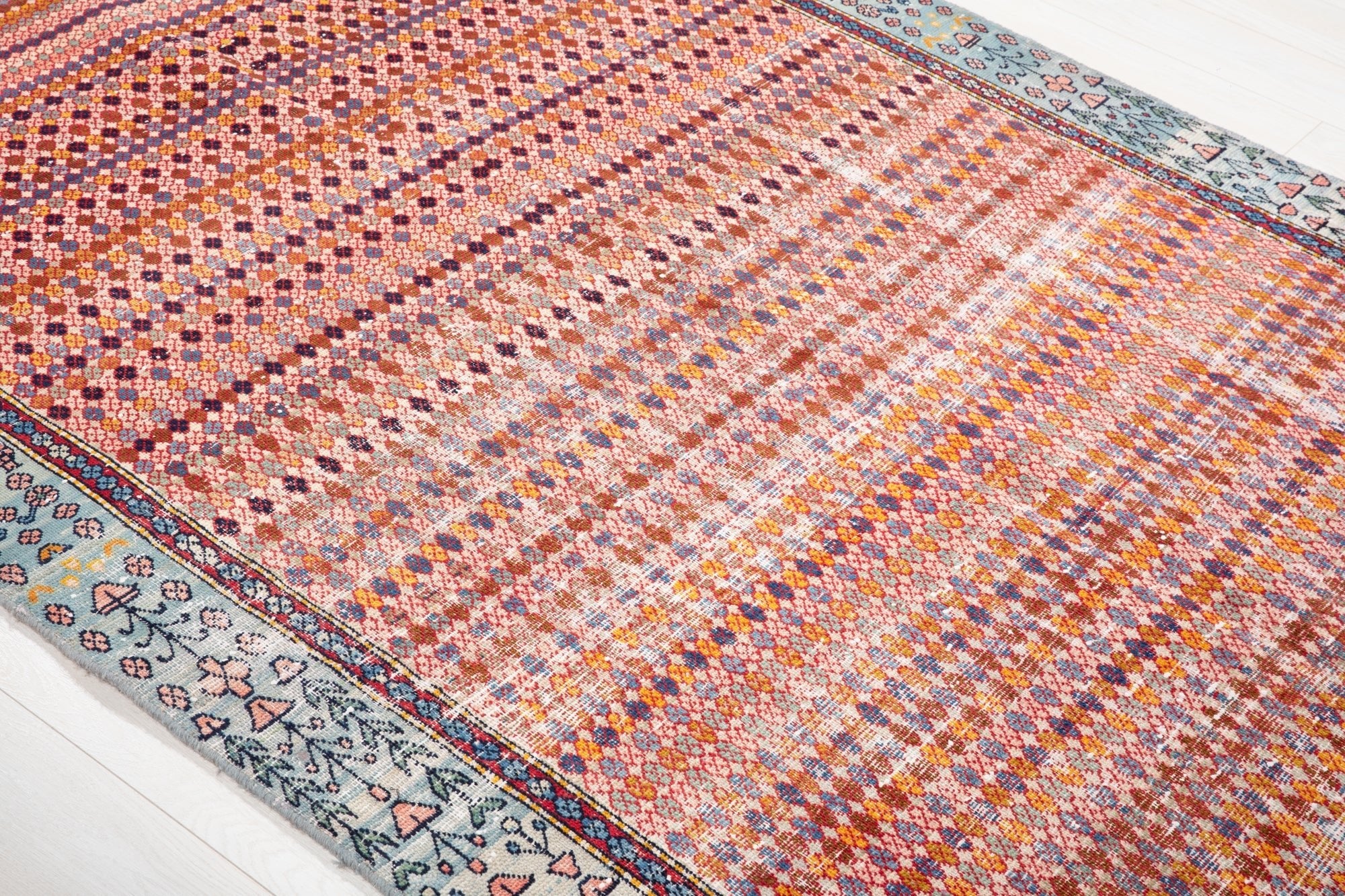 Hand-Knotted Vintage Wool Area Rug – 13' 3" x 5' 2" (404 x 159 cm) - Yasi & Fara