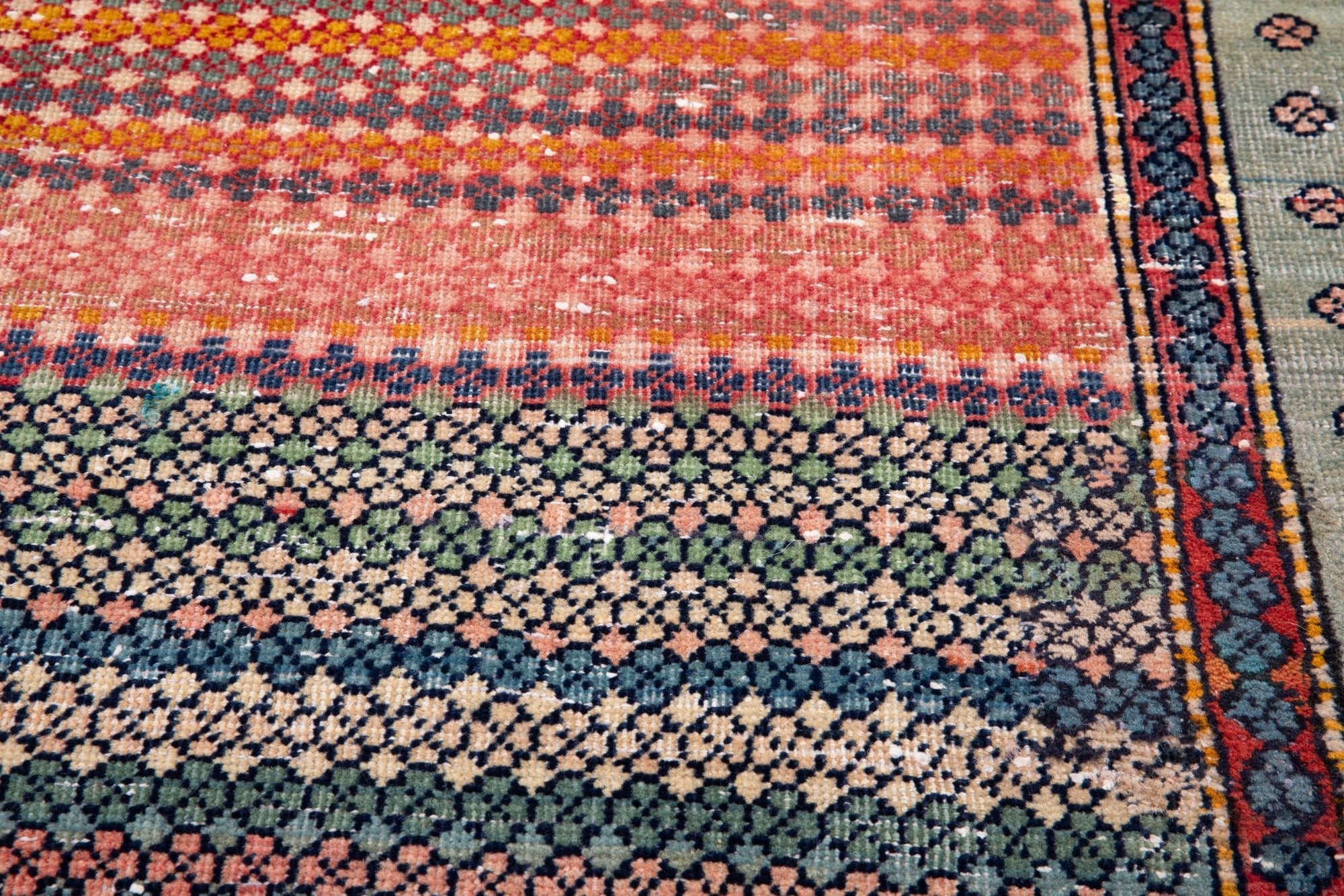 Hand-Knotted Vintage Wool Area Rug – 13' 3" x 5' 2" (404 x 159 cm) - Yasi & Fara