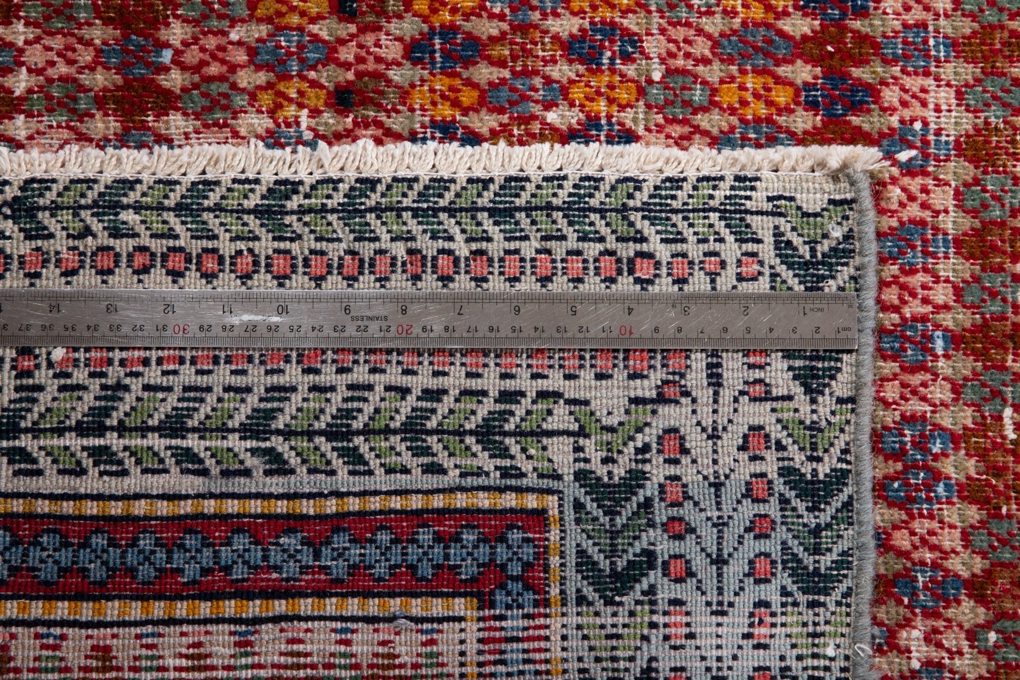 Hand-Knotted Vintage Wool Area Rug – 13' 3" x 5' 2" (404 x 159 cm) - Yasi & Fara