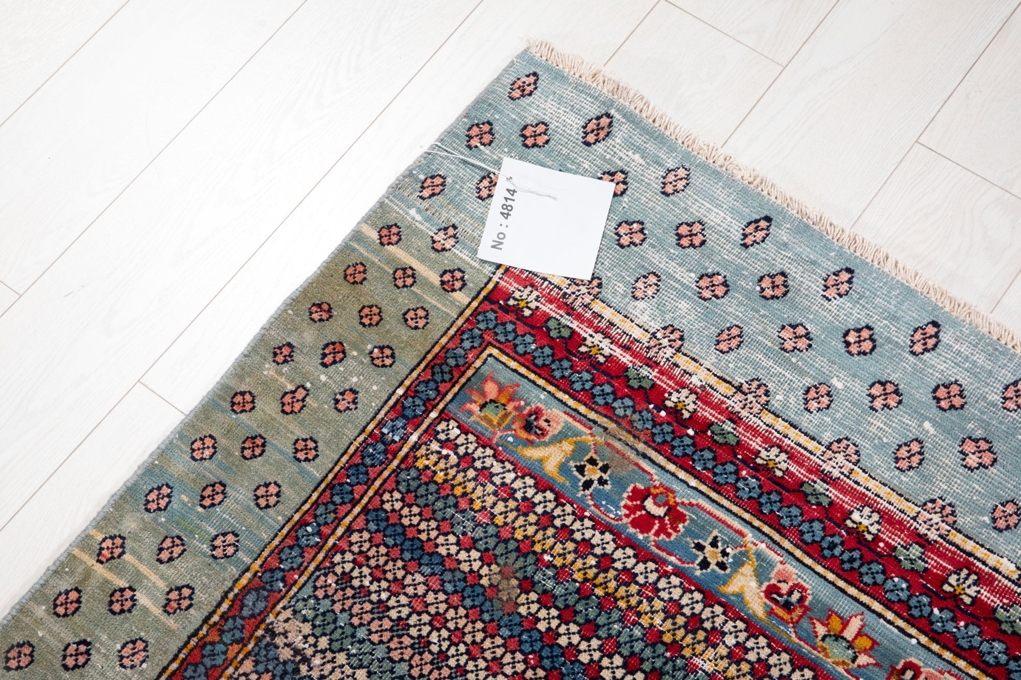 Hand-Knotted Vintage Wool Area Rug – 13' 3" x 5' 2" (404 x 159 cm) - Yasi & Fara