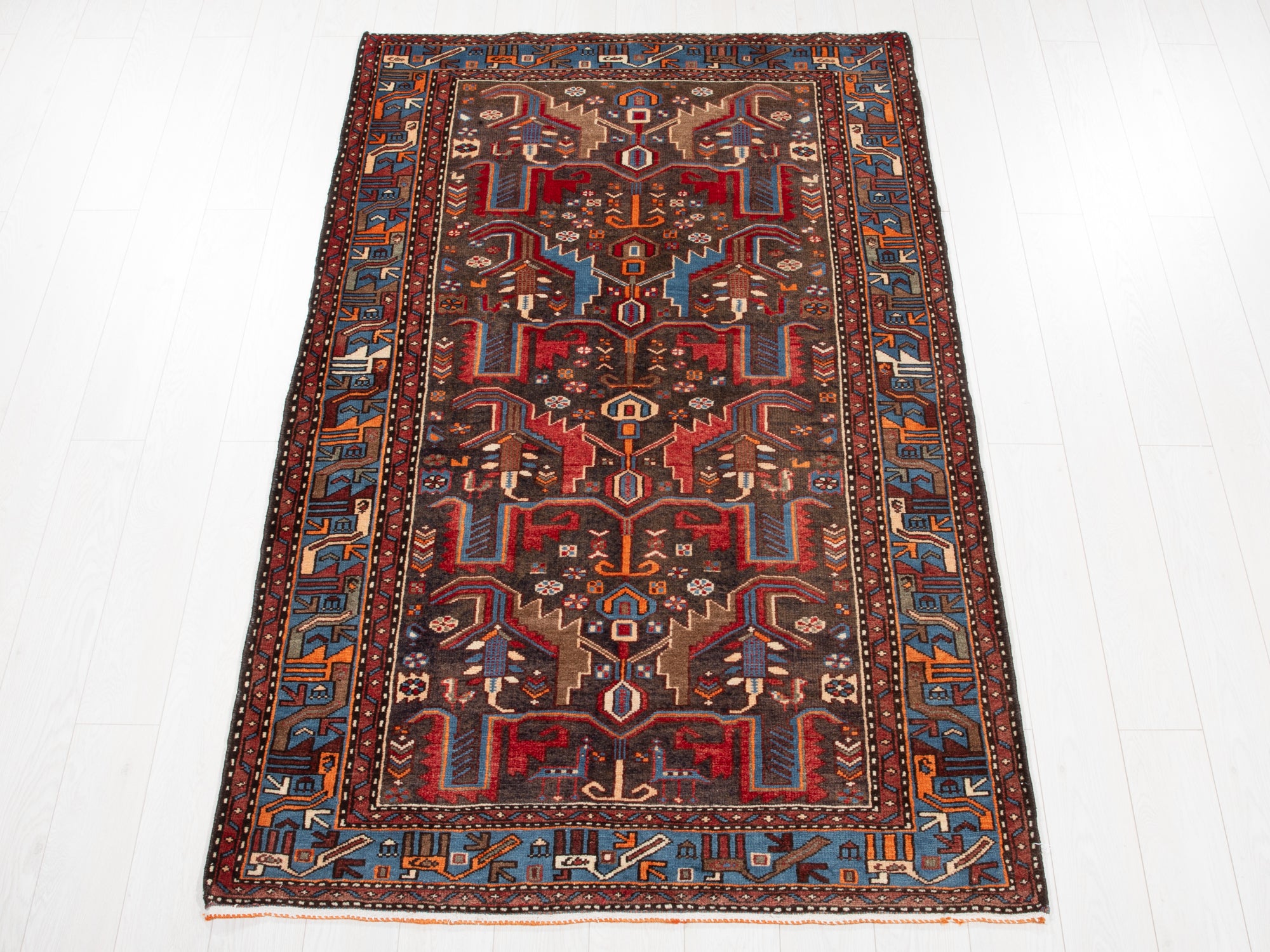 7' x 4' 4" Excellent Hand-Knotted Collectible Vintage Tribal Rug - Yasi & Fara 