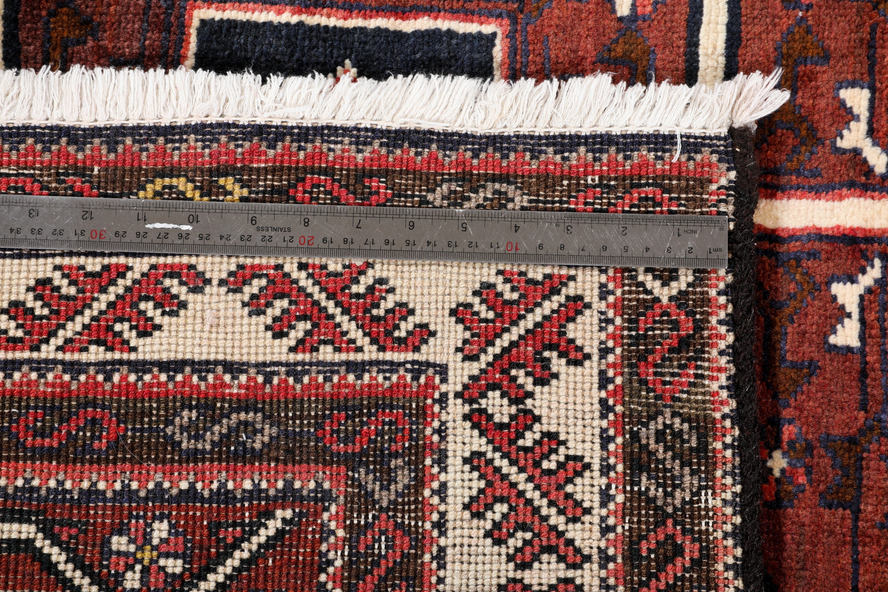Hand-Knotted Vintage Wool Area Rug – 7' 1" x 4' 8" (215 x 142 cm) - Yasi & Fara