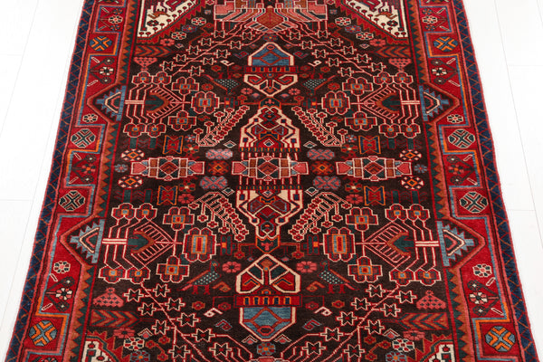 6' 7" x 4' 5" Excellent Hand-Knotted Collectible Fine Vintage Tribal Rug