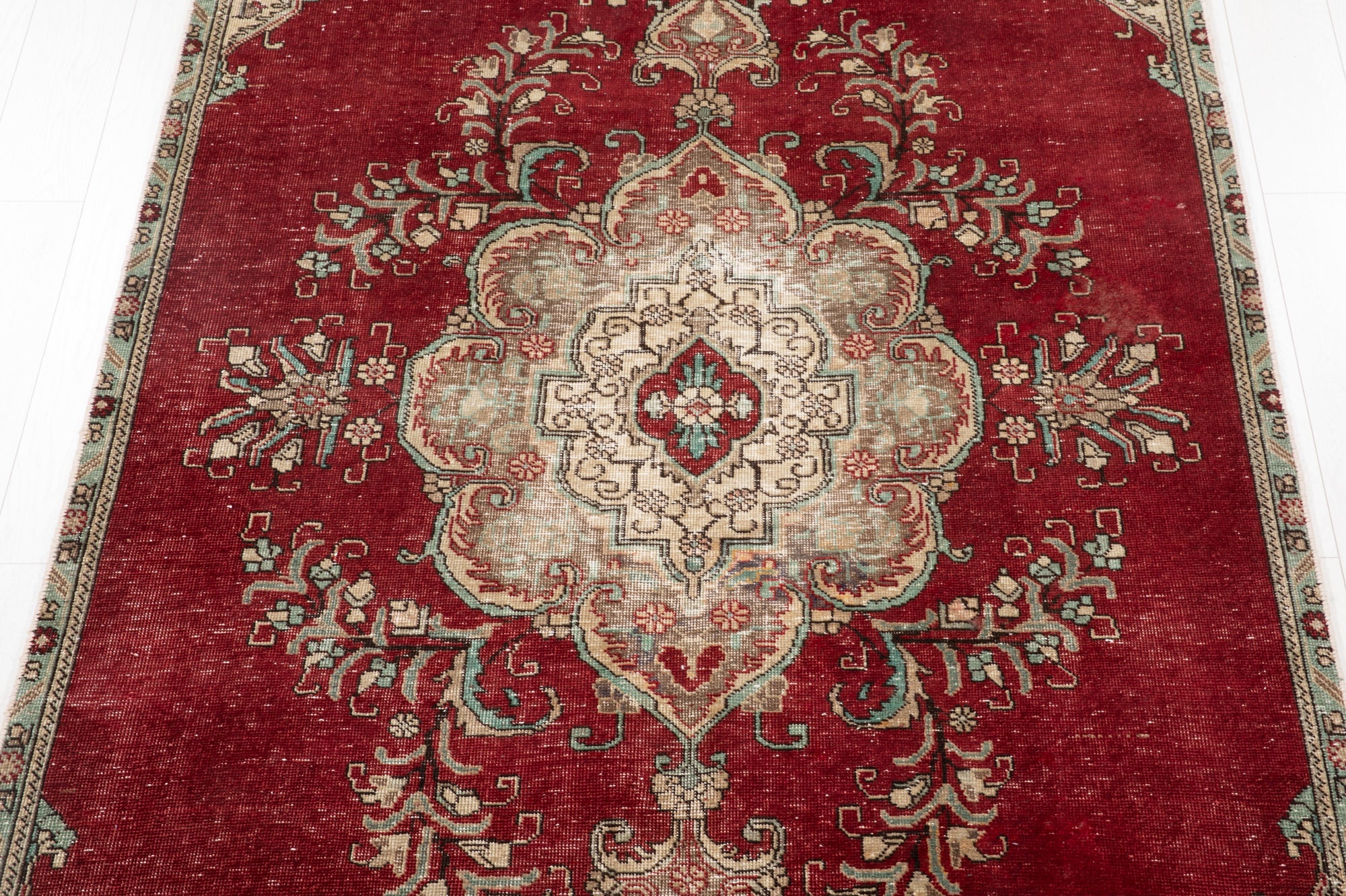 Hand-Knotted Vintage Wool Area Rug – 7' 10" x 4' 11" (240 × 150 cm) - Yasi & Fara