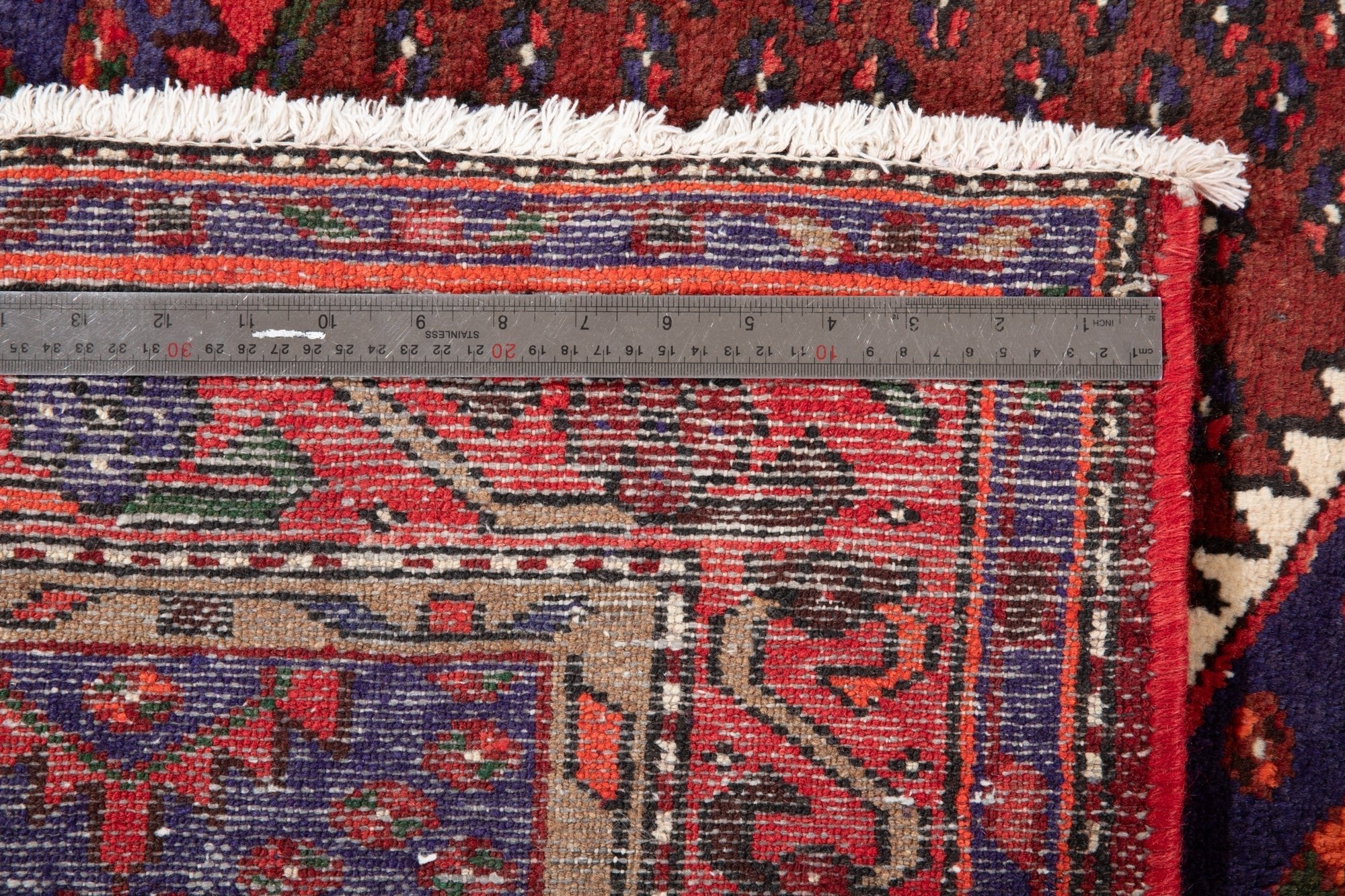 Hand-Knotted Vintage Wool Area Rug – 7' 6" x 4' 3" (229 × 130 cm) - Yasi & Fara