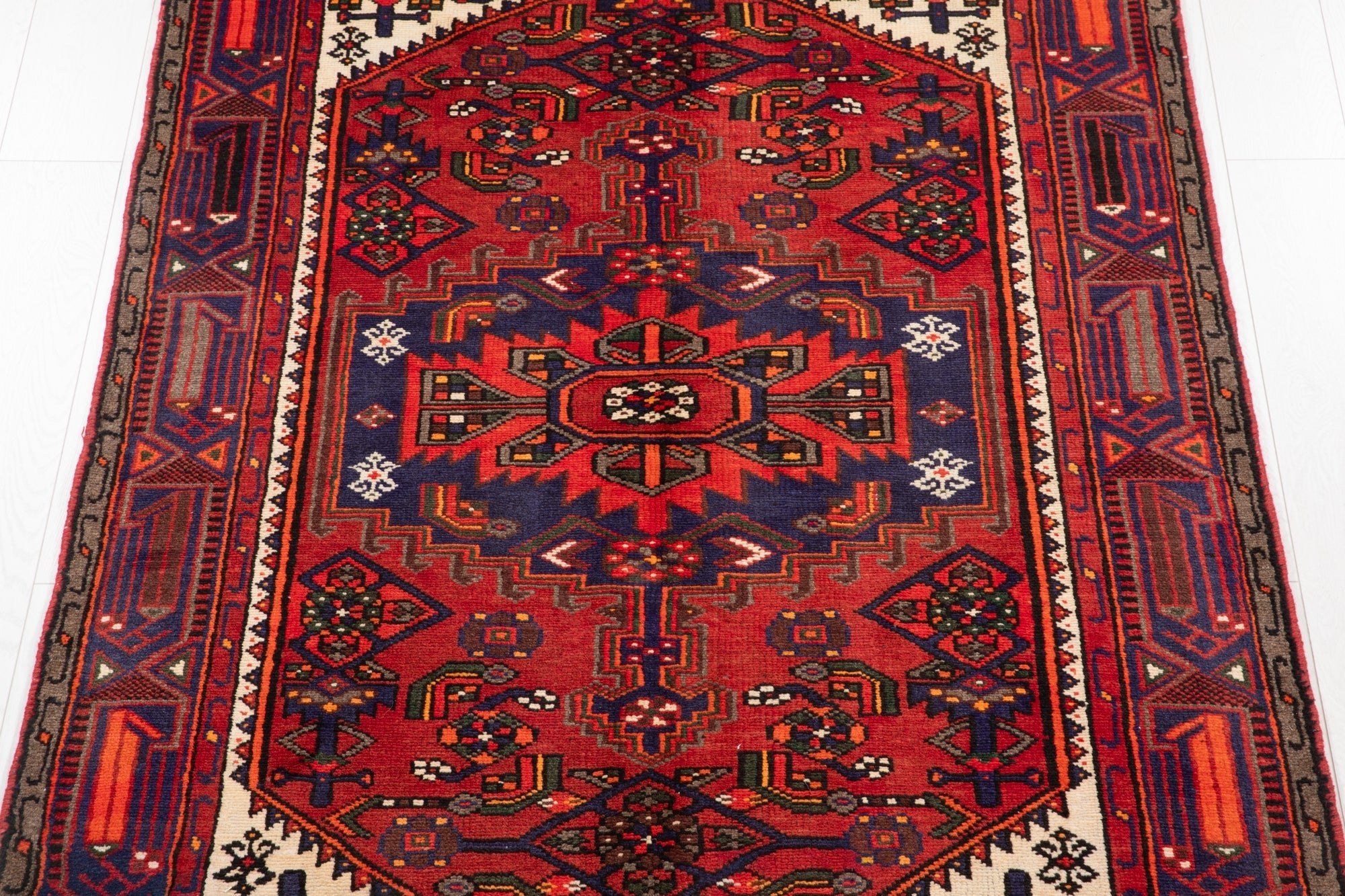 Hand-Knotted Vintage Wool Area Rug – 6' 6" x 4' 2" (198 x 127 cm) - Yasi & Fara