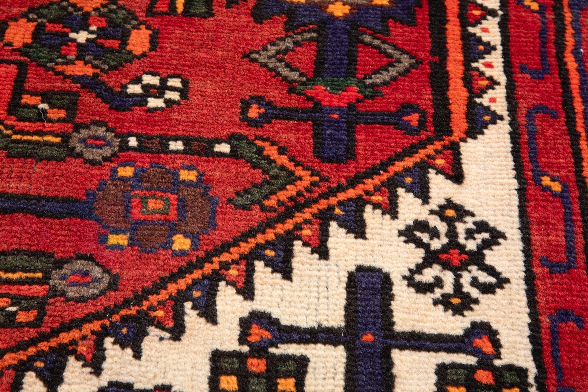 Hand-Knotted Vintage Wool Area Rug – 6' 6" x 4' 2" (198 x 127 cm) - Yasi & Fara