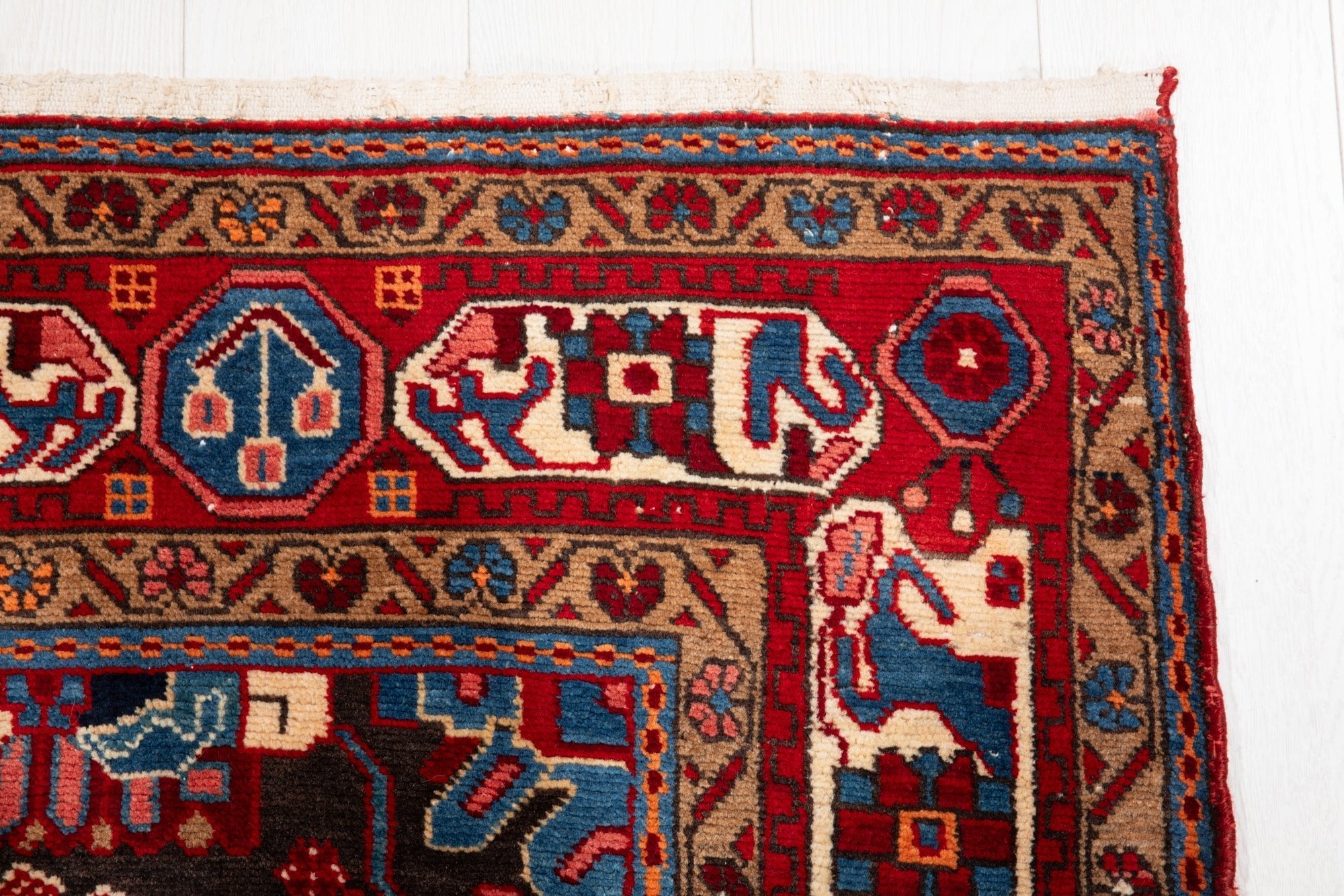 Hand-Knotted Vintage Wool Area Rug – 9' 8" x 5' 6" (294 × 167 cm) - Yasi & Fara