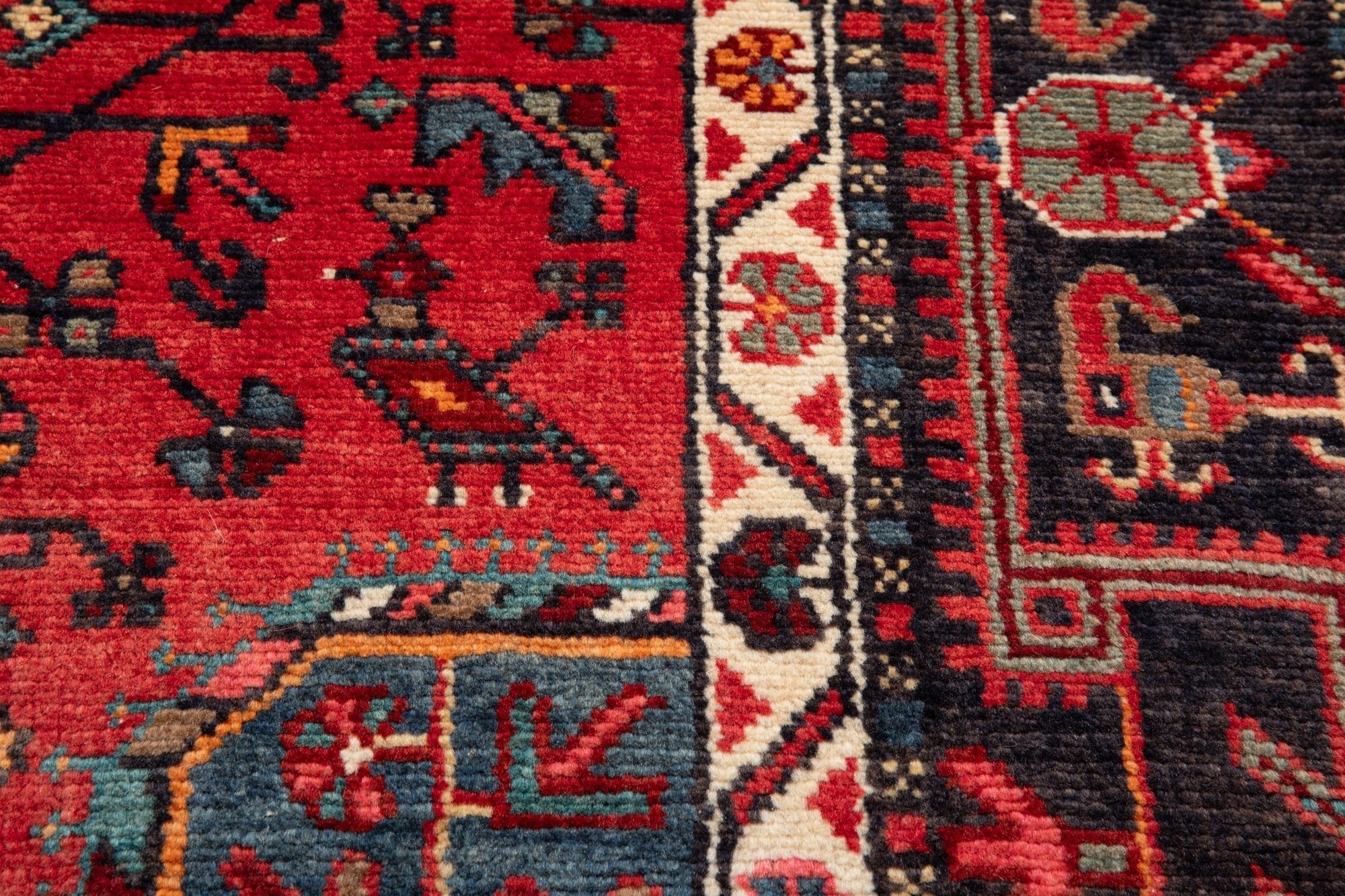 Hand-Knotted Vintage Wool Area Rug – 11' 3" x 5' 2" (342 × 157 cm) - Yasi & Fara