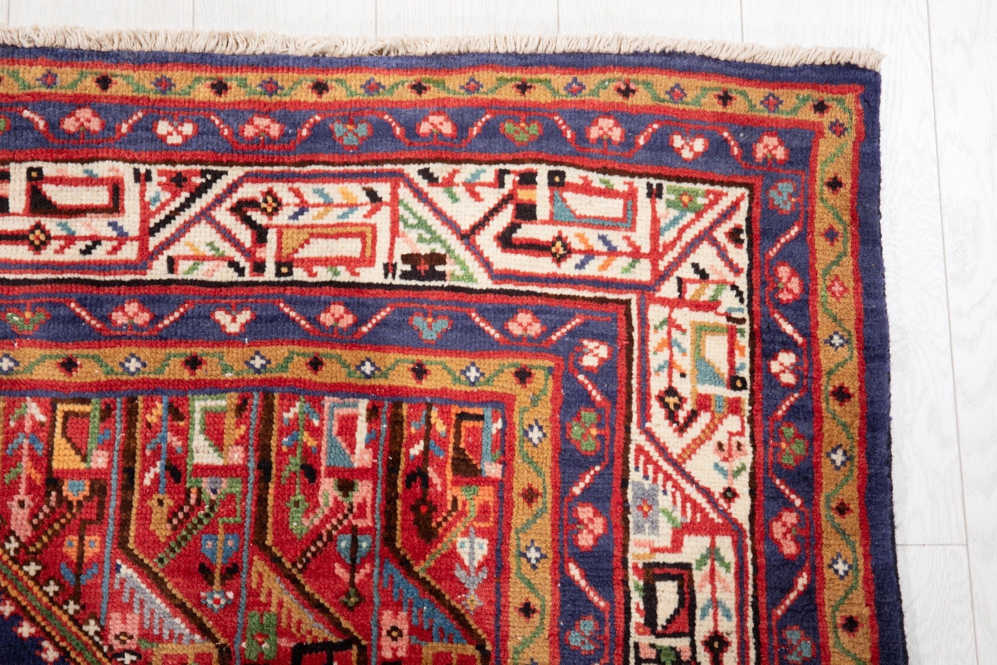 Hand-Knotted Vintage Wool Area Rug – 10' 4" x 5' 6" (315 × 168 cm) - Yasi & Fara