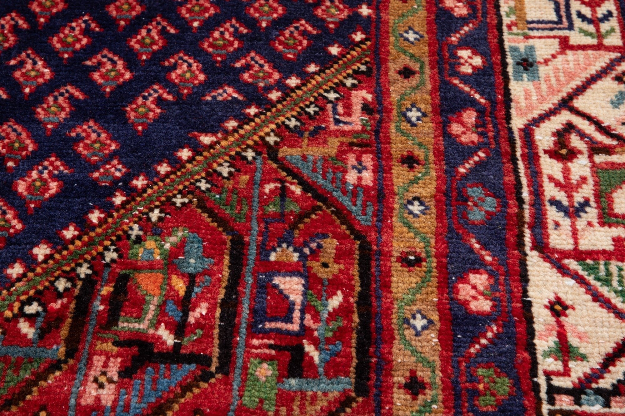 Hand-Knotted Vintage Wool Area Rug – 10' 4" x 5' 6" (315 × 168 cm) - Yasi & Fara