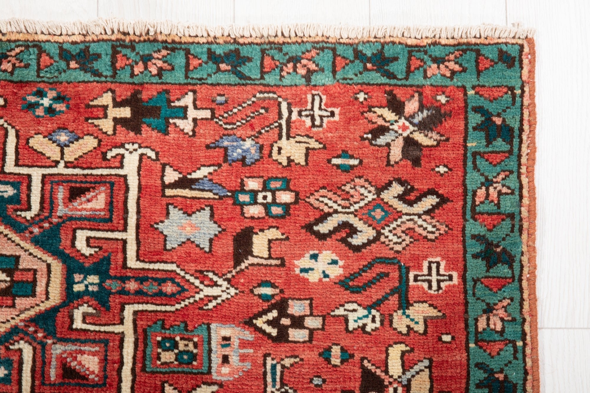 Hand-Knotted Vintage Wool Runner Rug – 9' 6" x 3' 10" (290 × 116 cm) - Yasi & Fara