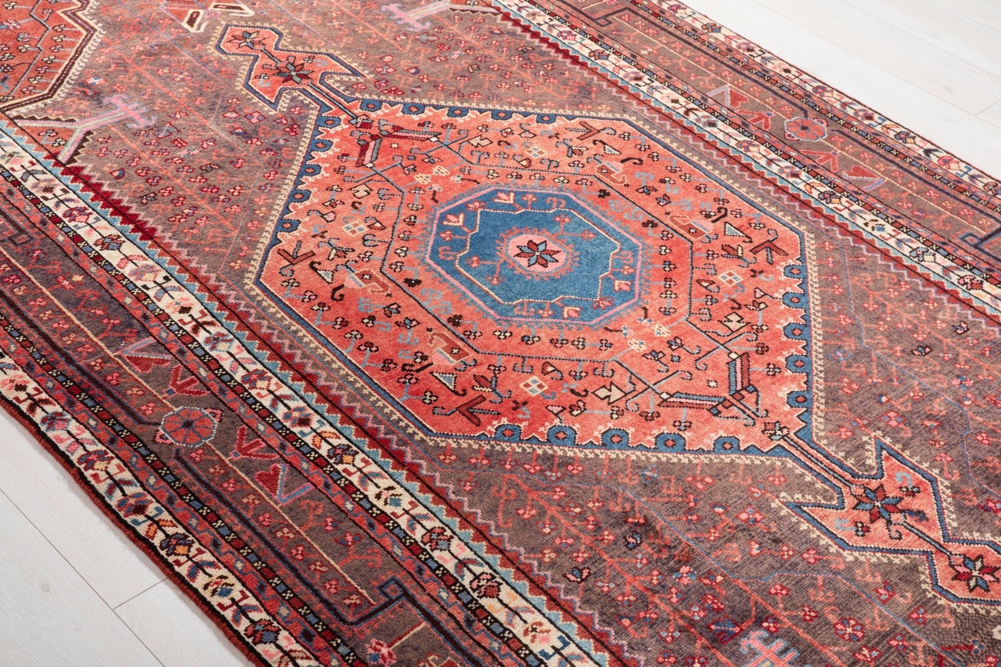 Hand-Knotted Vintage Wool Area Rug – 10' 7" x 5' 1" (323 × 154 cm) - Yasi & Fara