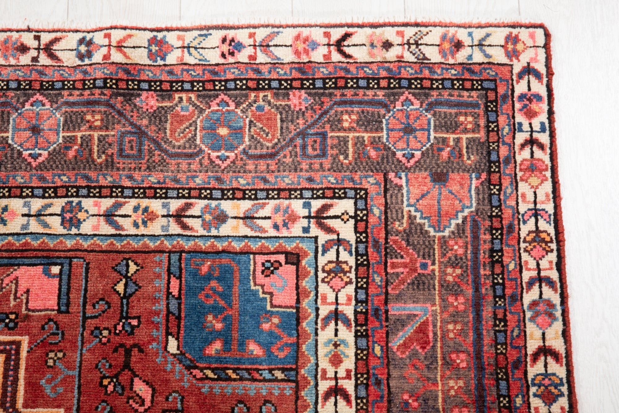 Hand-Knotted Vintage Wool Area Rug – 10' 7" x 5' 1" (323 × 154 cm) - Yasi & Fara
