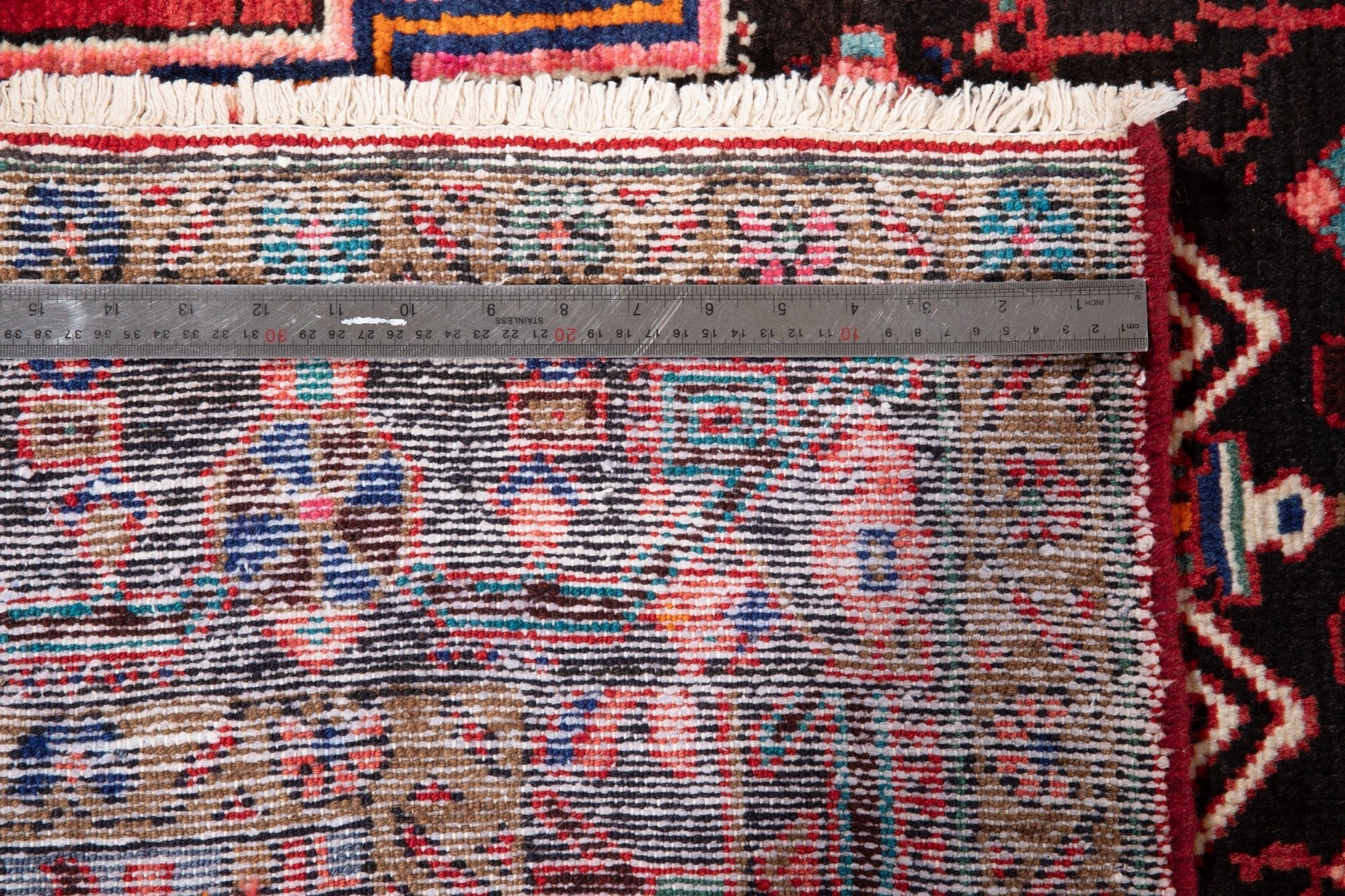 Hand-Knotted Vintage Wool Area Rug – 10' 11" x 5' (332 × 152 cm) - Yasi & Fara