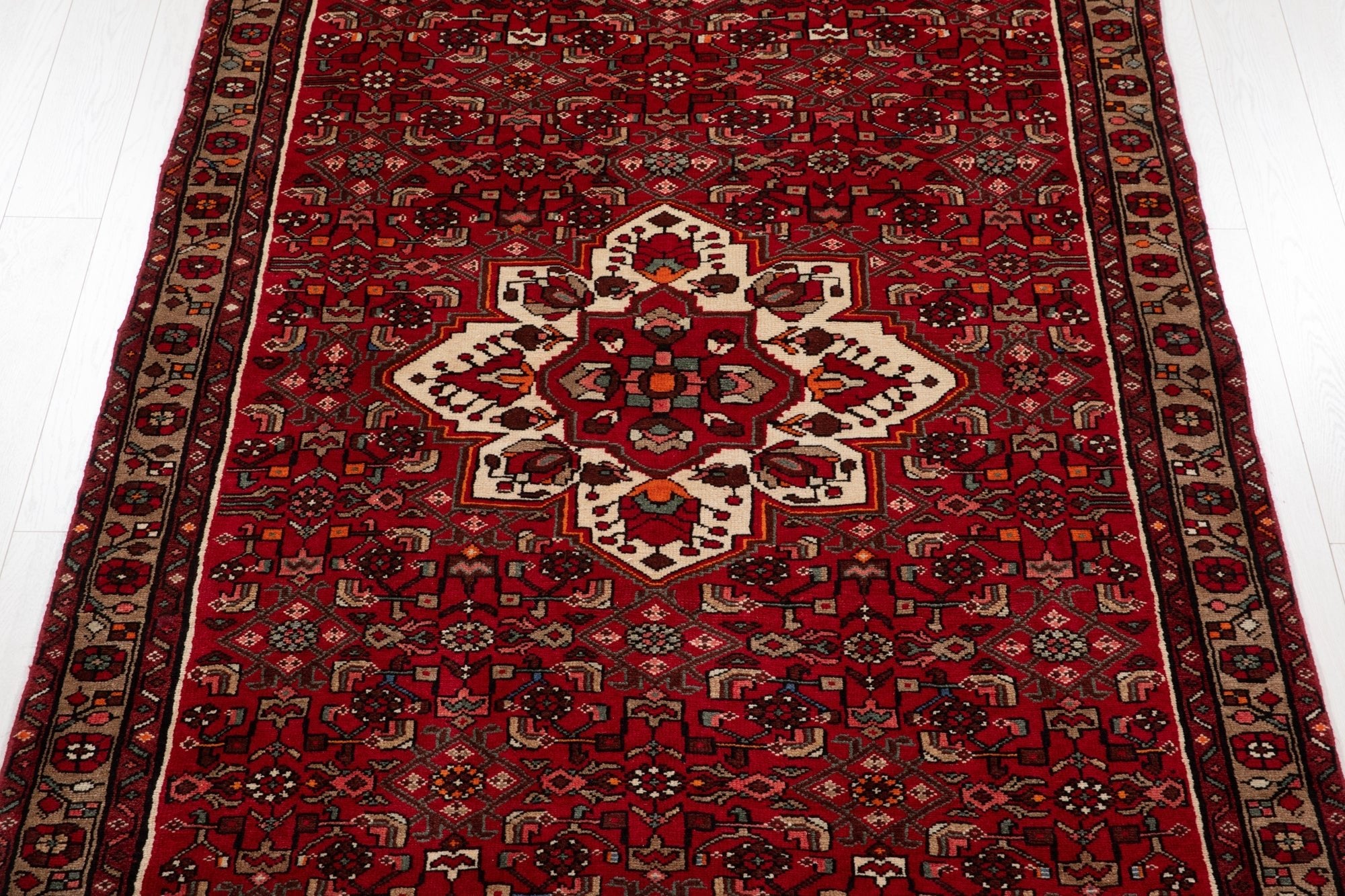Hand-Knotted Vintage Wool Area Rug – 9' 11" x 5' 3" (303 × 161 cm) - Yasi & Fara