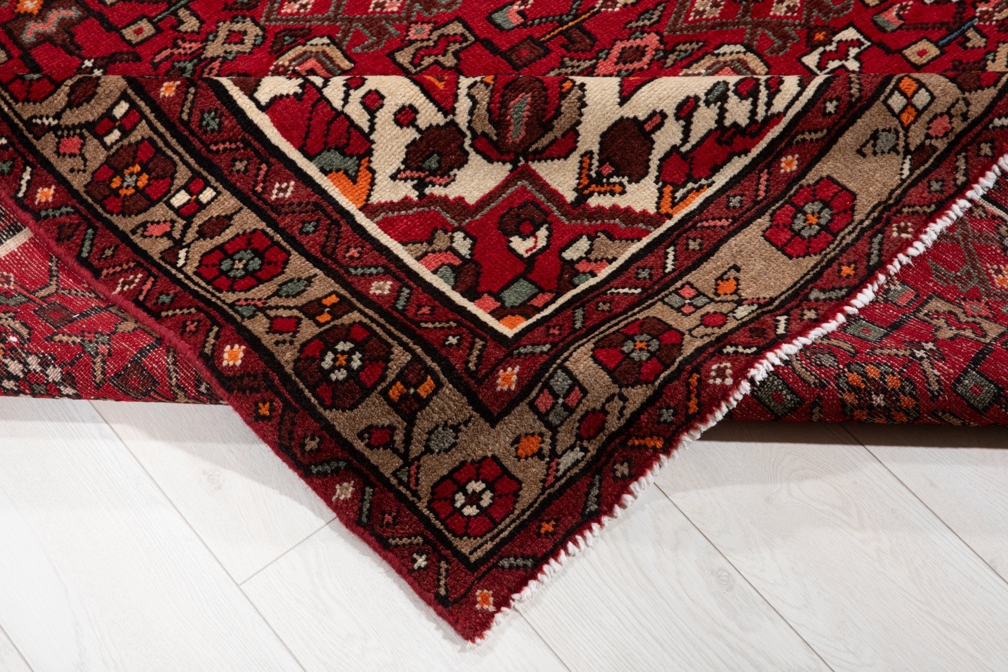 Hand-Knotted Vintage Wool Area Rug – 9' 11" x 5' 3" (303 × 161 cm) - Yasi & Fara