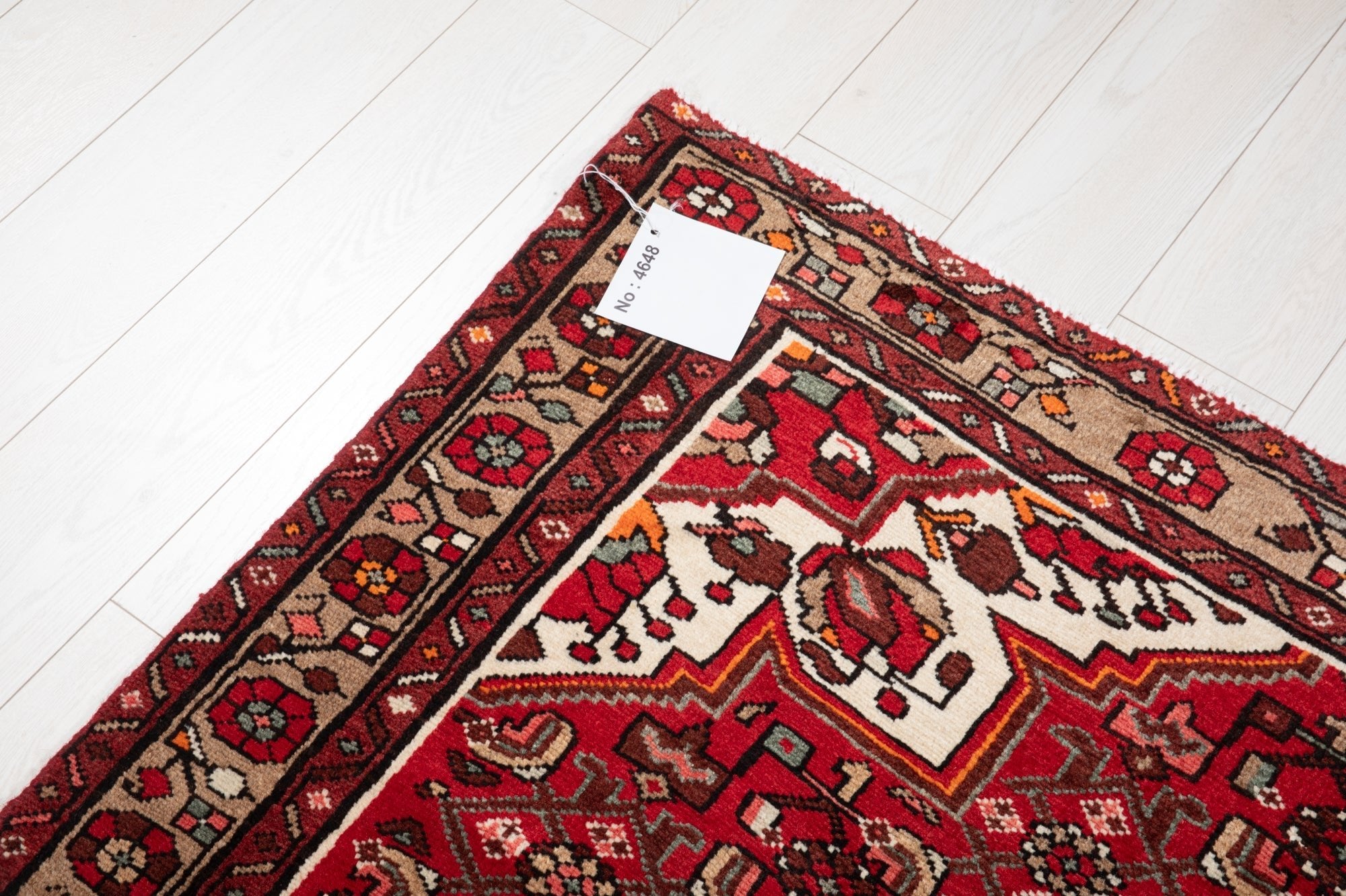 Hand-Knotted Vintage Wool Area Rug – 9' 11" x 5' 3" (303 × 161 cm) - Yasi & Fara