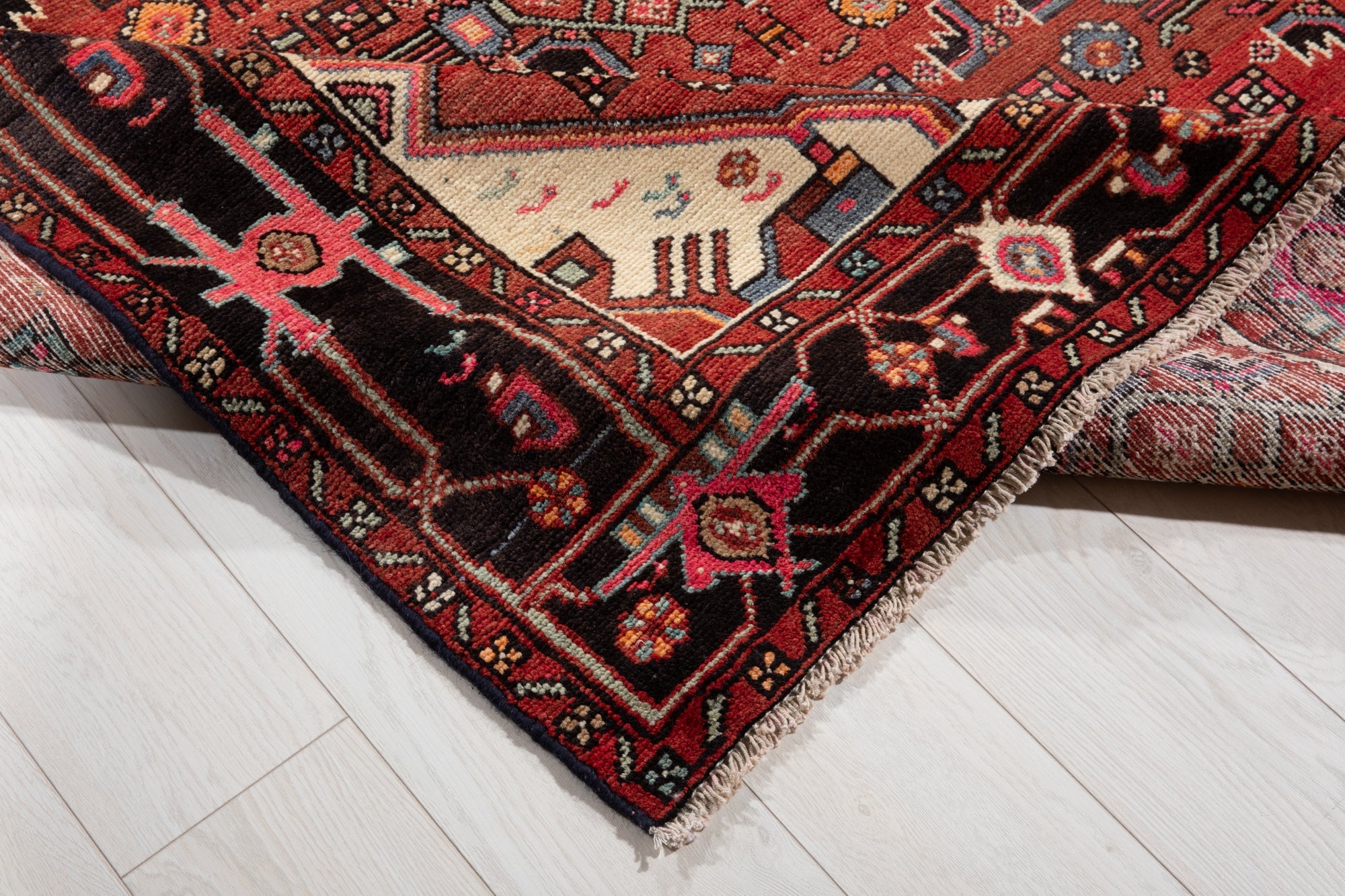 Hand-Knotted Vintage Wool Area Rug – 10' 11" x 5' 7" (333 x 171 cm) - Yasi & Fara