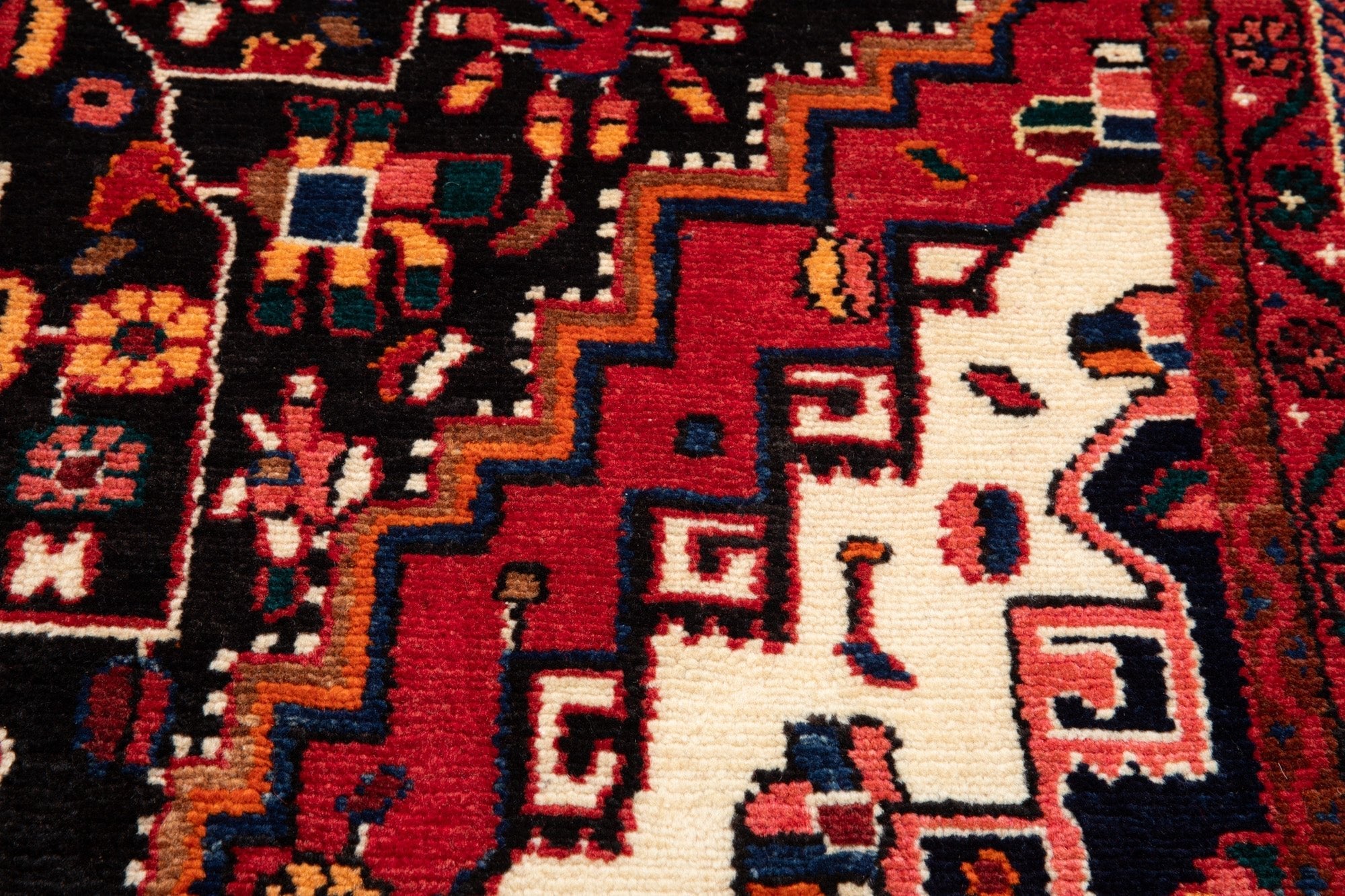 Hand-Knotted Vintage Wool Area Rug – 8' 9" x 4' 11" (267 x 150 cm) - Yasi & Fara