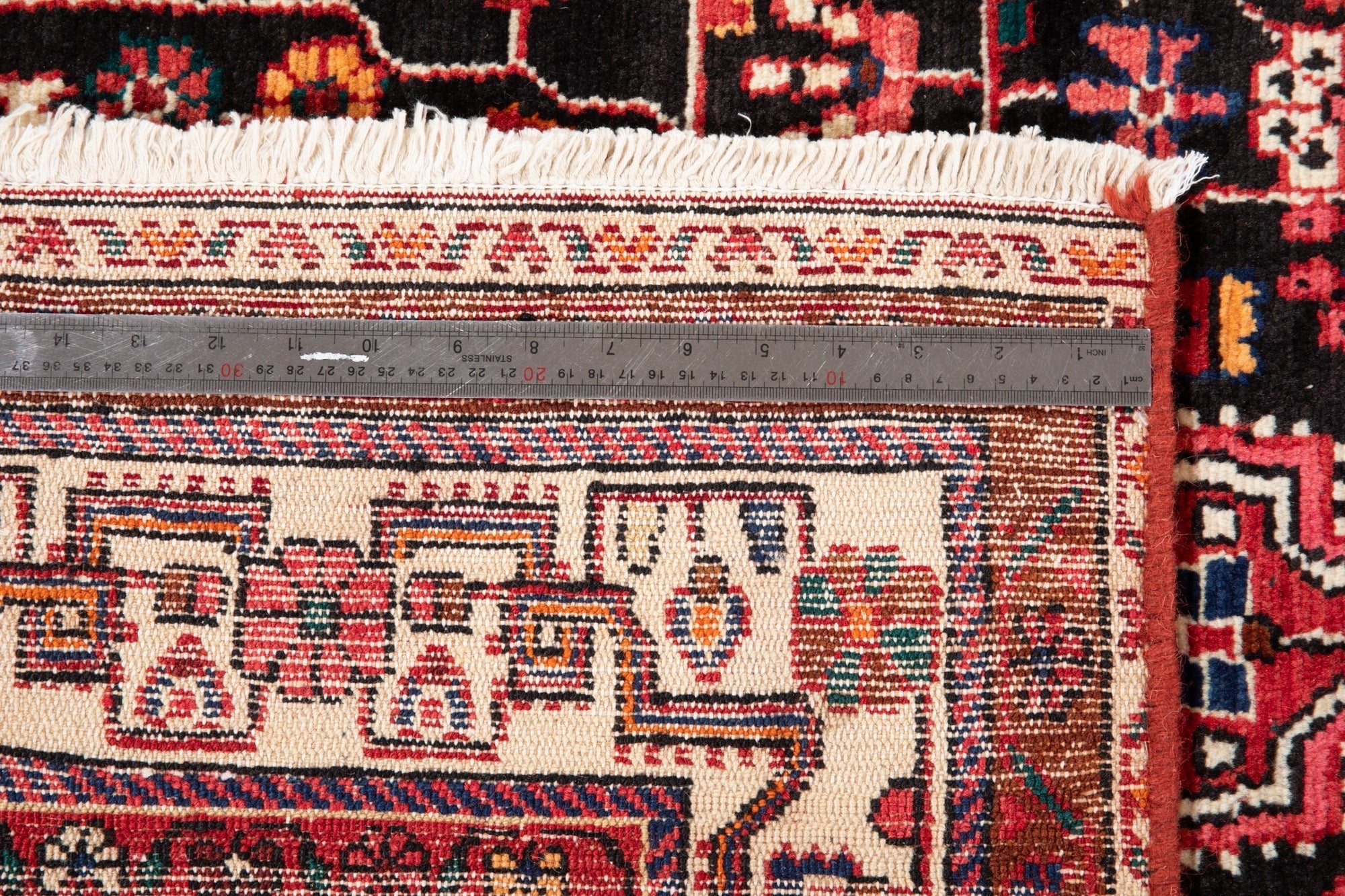 Hand-Knotted Vintage Wool Area Rug – 8' 9" x 4' 11" (267 x 150 cm) - Yasi & Fara