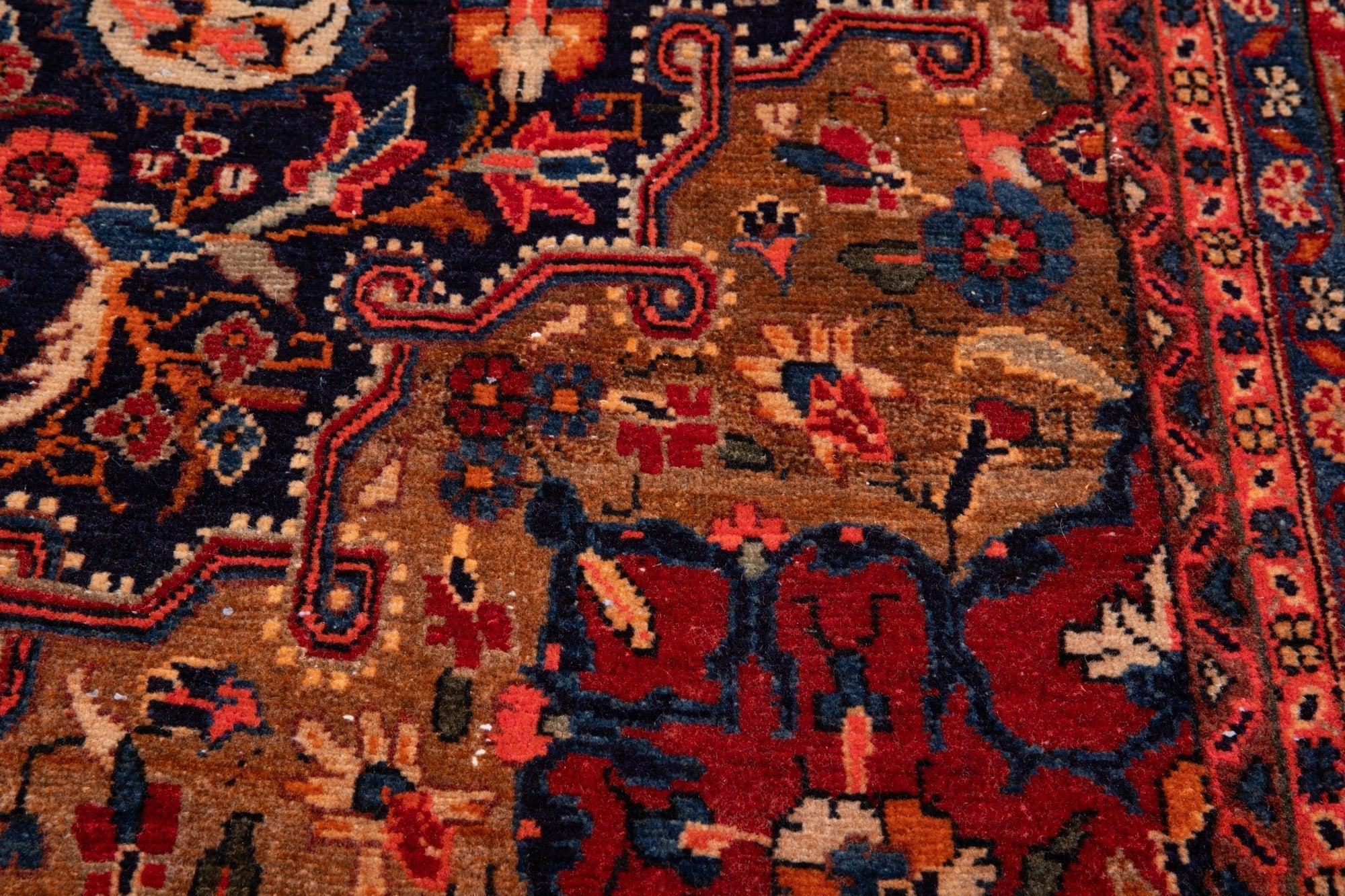 Hand-Knotted Vintage Wool Area Rug – 9' 7" x 5' (291 x 152 cm) - Yasi & Fara