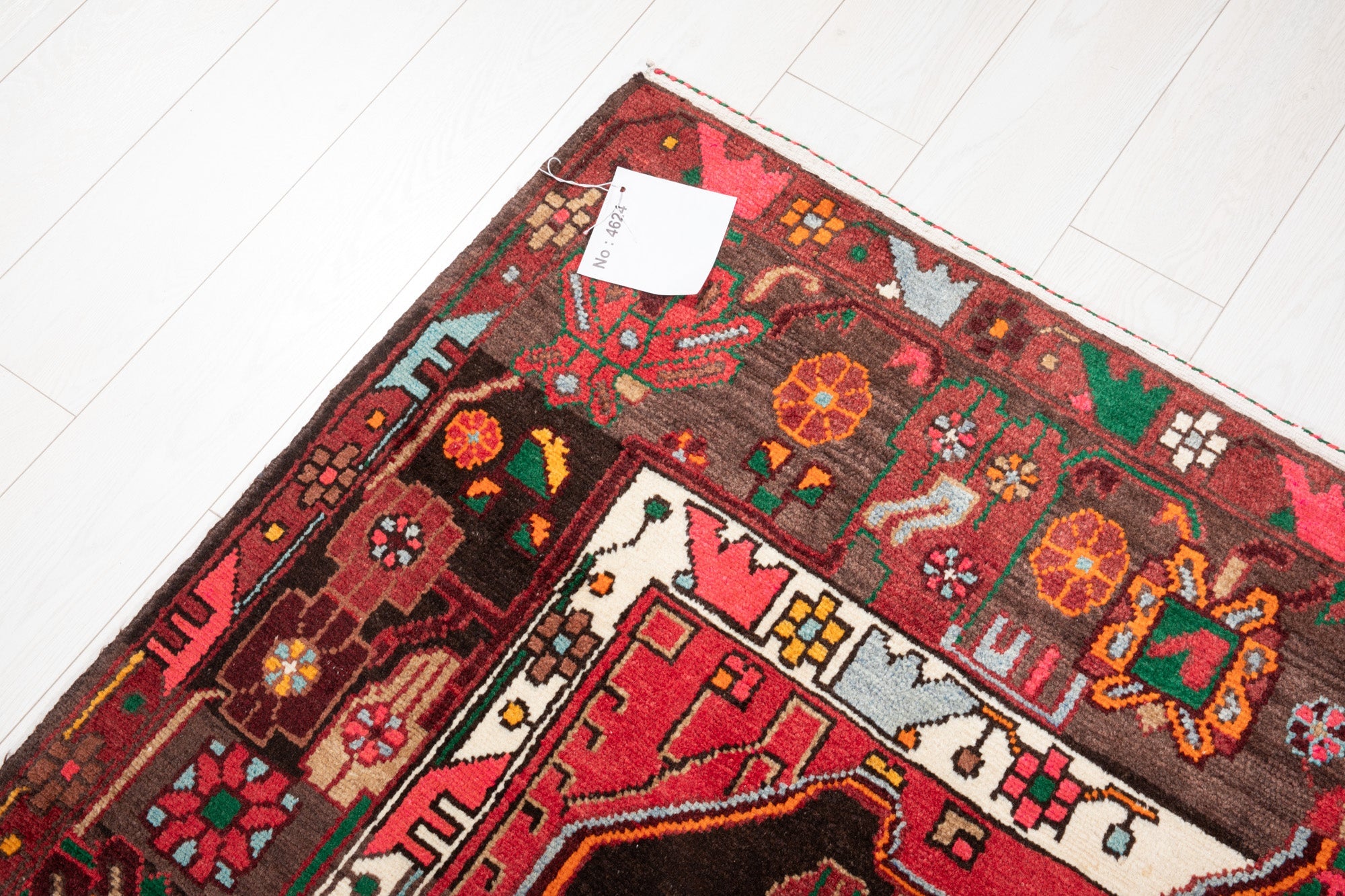 Hand-Knotted Vintage Wool Area Rug – 11' 4" x 5' 7" (345 x 171 cm) - Yasi & Fara