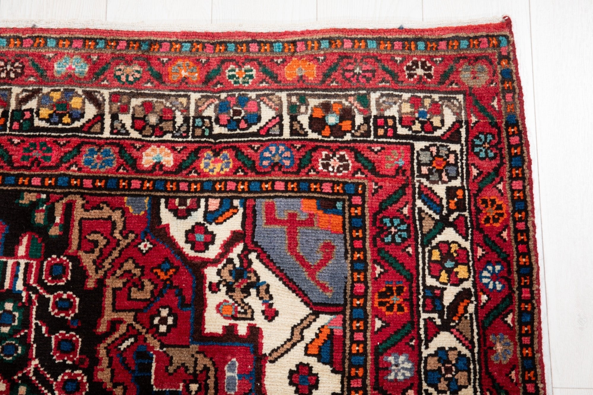 Hand-Knotted Vintage Wool Area Rug – 11' 3" x 5' 3" (342 x 159 cm) - Yasi & Fara