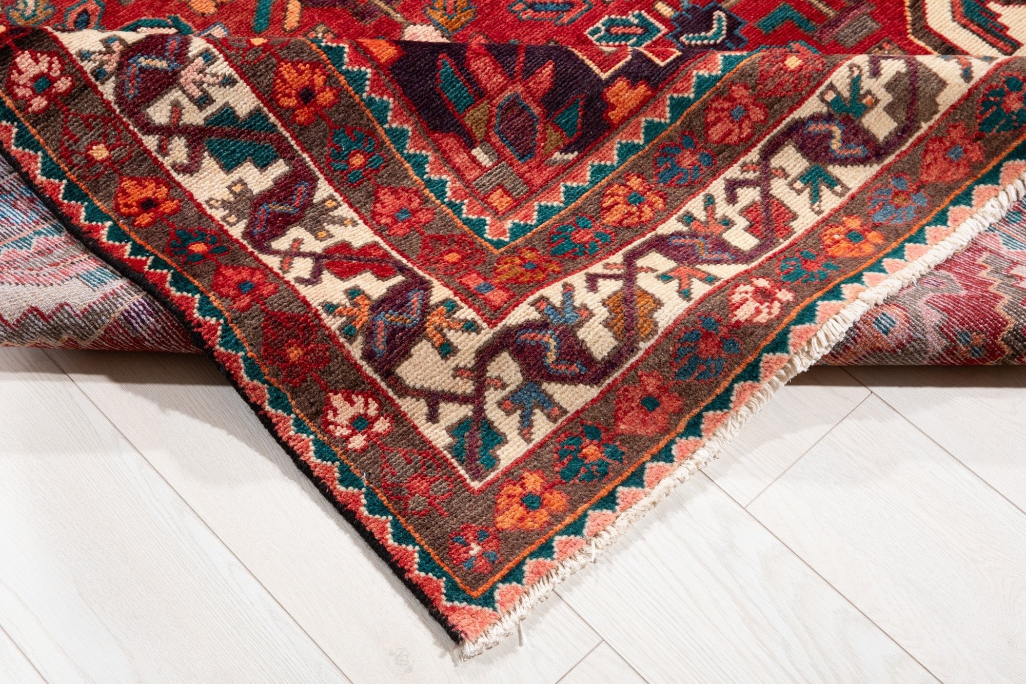 Hand-Knotted Vintage Wool Area Rug – 10' 9" x 5' 3" (327 x 161 cm) - Yasi & Fara