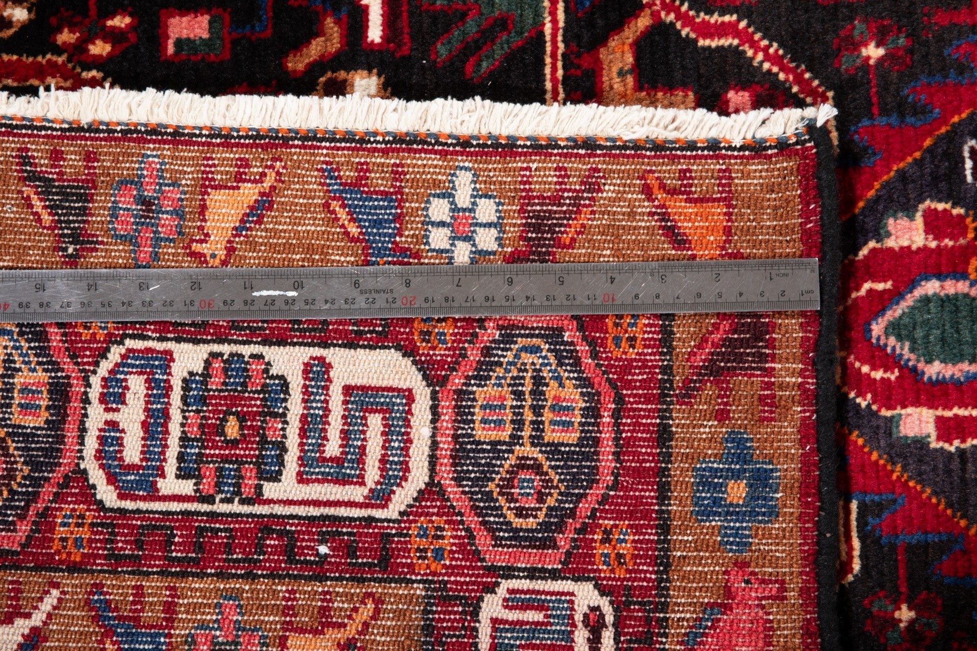 Hand-Knotted Vintage Wool Area Rug – 9' 9" x 4' 11" (297 x 149 cm) - Yasi & Fara