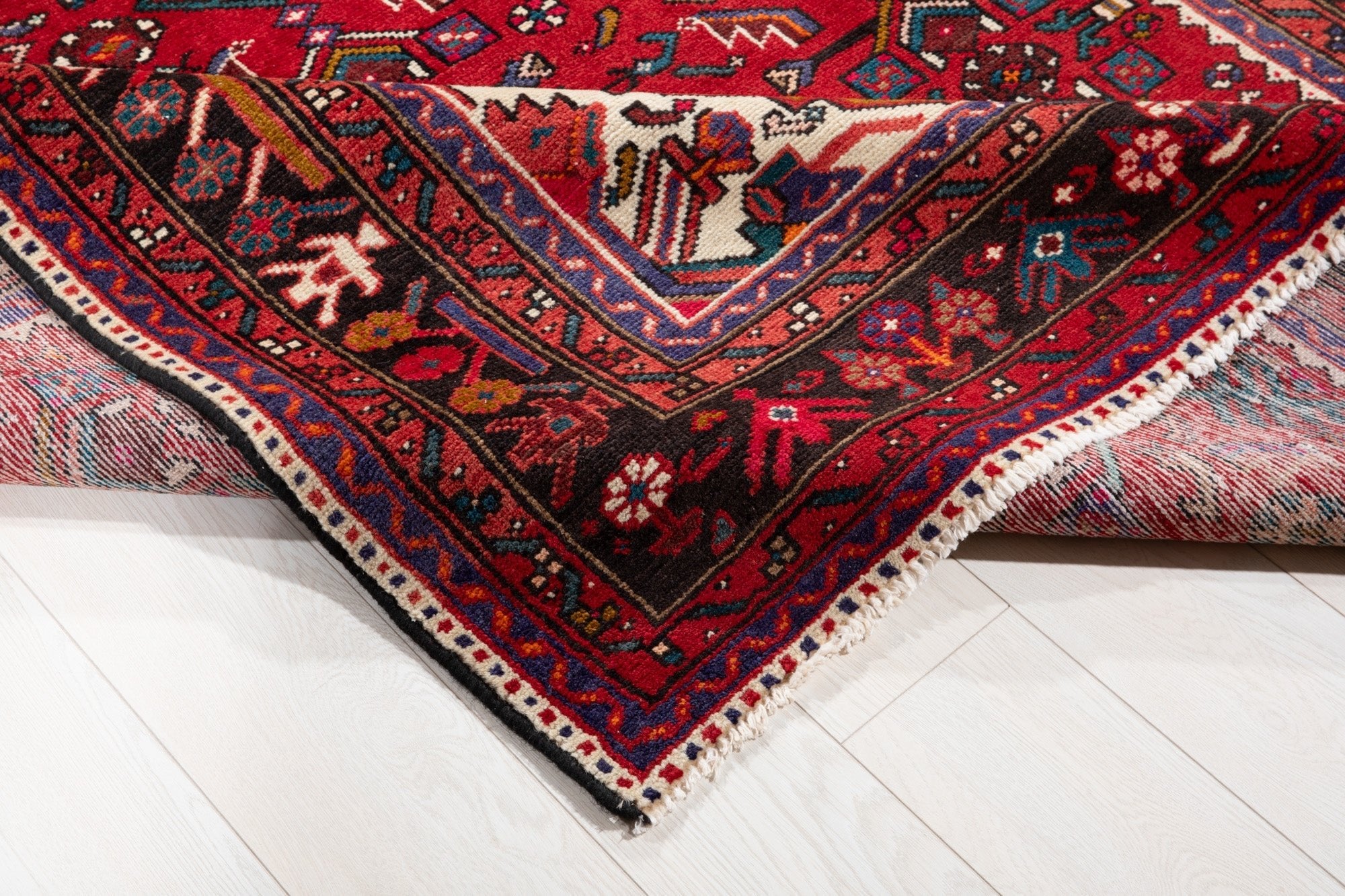 Hand-Knotted Vintage Wool Area Rug – 10' 10" x 5' 3" (330 x 161 cm) - Yasi & Fara