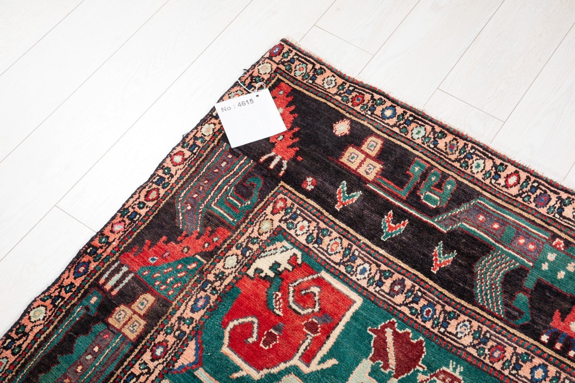 Hand-Knotted Vintage Wool Area Rug – 11' 1" x 5' (338 x 153 cm) - Yasi & Fara