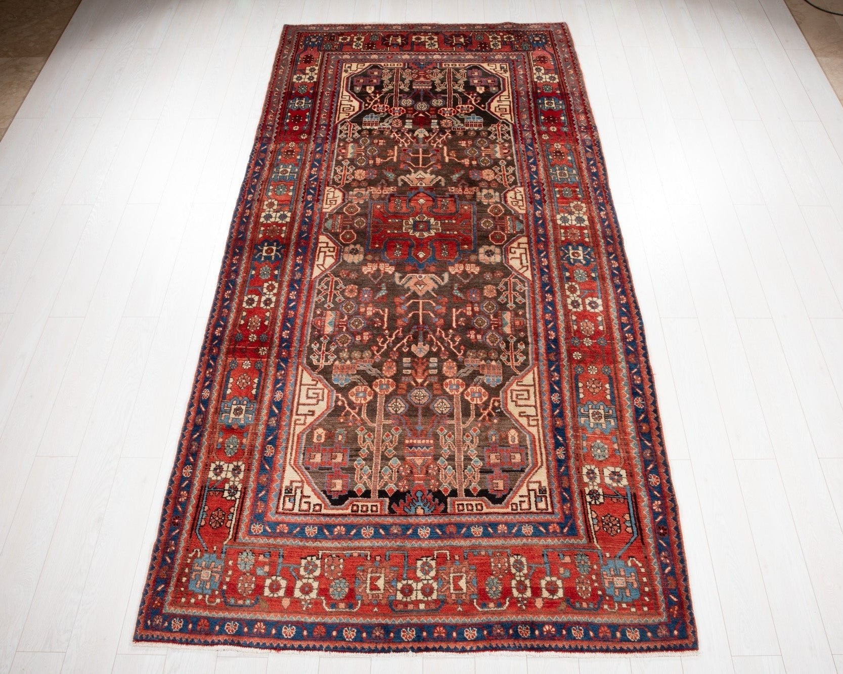 Hand-Knotted Vintage Wool Area Rug – 10' 7" x 5' 4" (323 x 162 cm) - Yasi & Fara