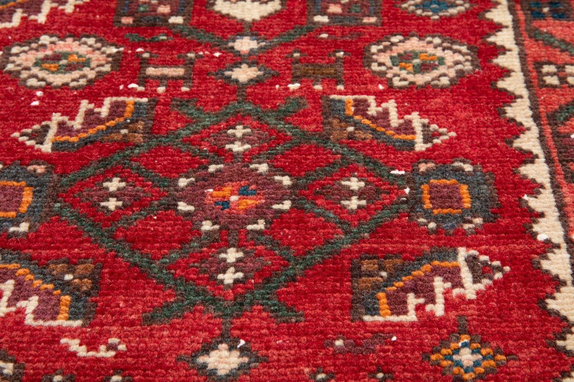Hand-Knotted Vintage Wool Area Rug – 10' 6" x 5' 10" (321 x 178 cm) - Yasi & Fara