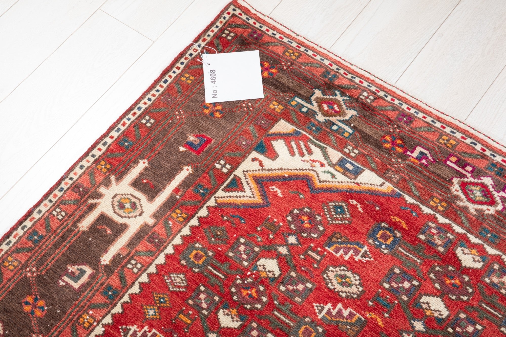 Hand-Knotted Vintage Wool Area Rug – 10' 6" x 5' 10" (321 x 178 cm) - Yasi & Fara
