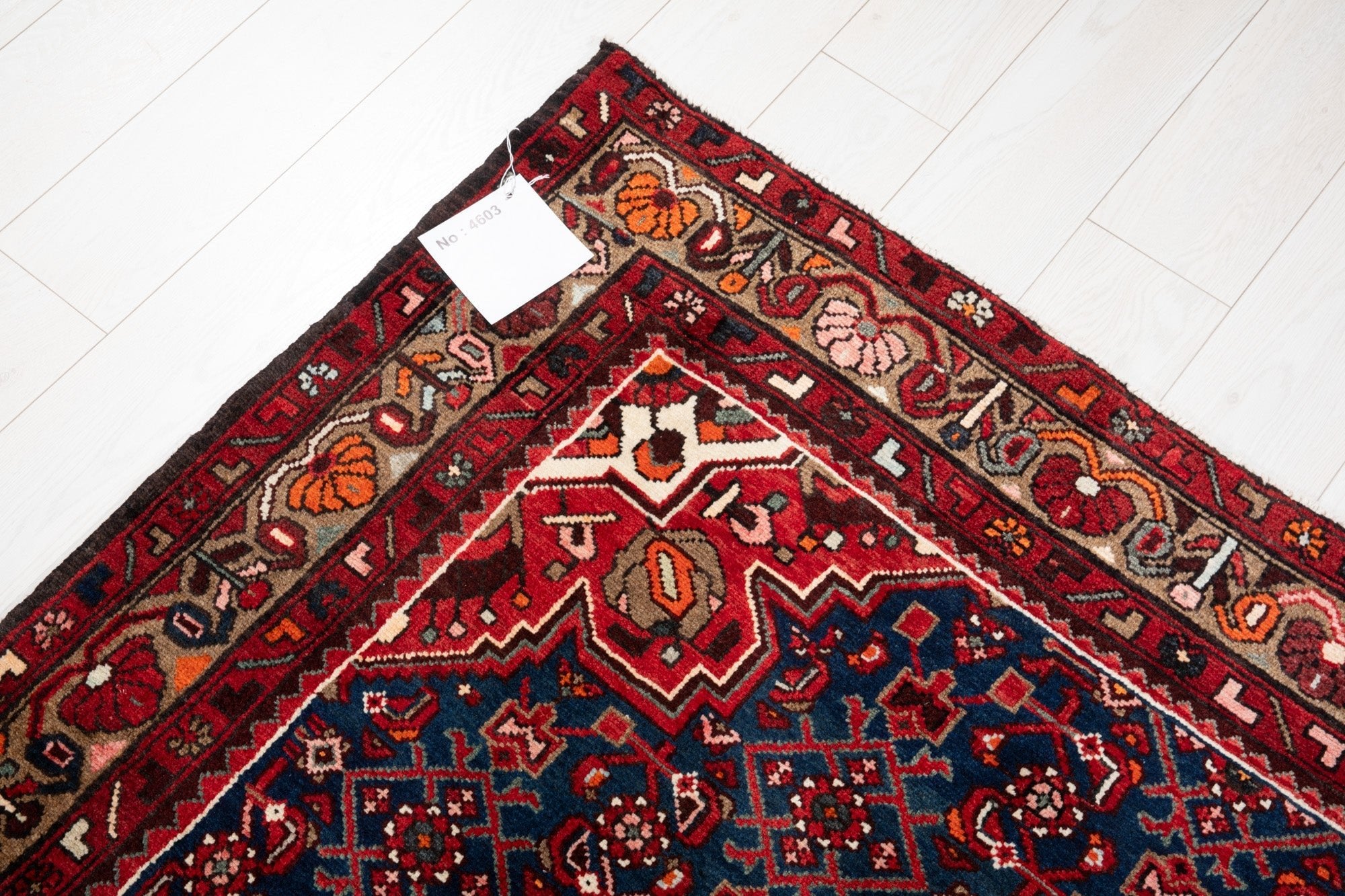 Hand-Knotted Vintage Wool Area Rug – 10' 4" x 5' 5" (316 x 165 cm) - Yasi & Fara