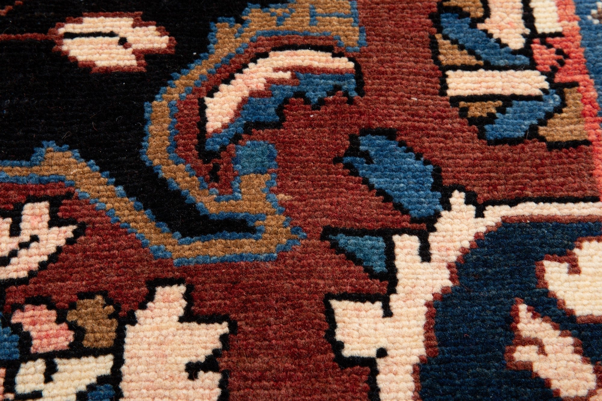 Hand-Knotted Vintage Wool Area Rug – 11' 8" x 5' 7" (355 × 170 cm) - Yasi & Fara