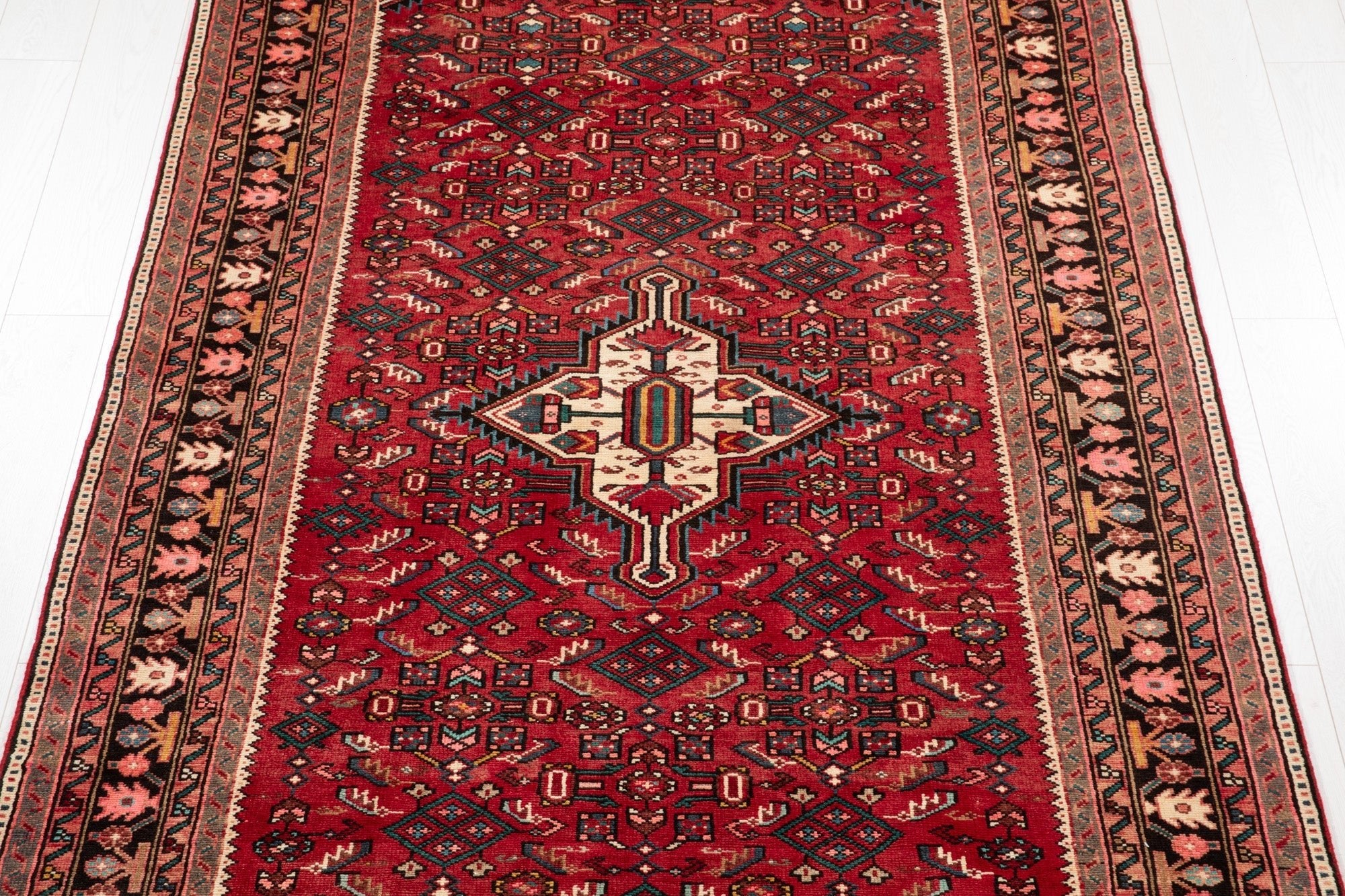 Hand-Knotted Vintage Wool Area Rug – 9' 10" x 5' 1" (299 x 155 cm) - Yasi & Fara